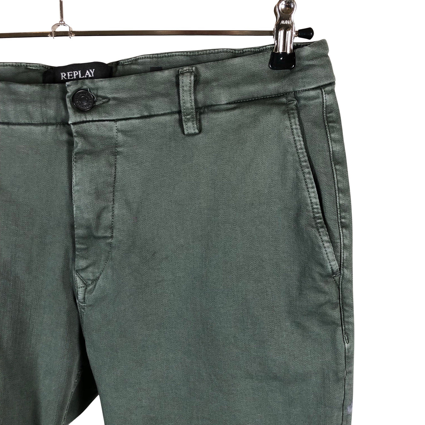 Unisex Replay - Chino-püksid, suurus W34 - Roheline (3)