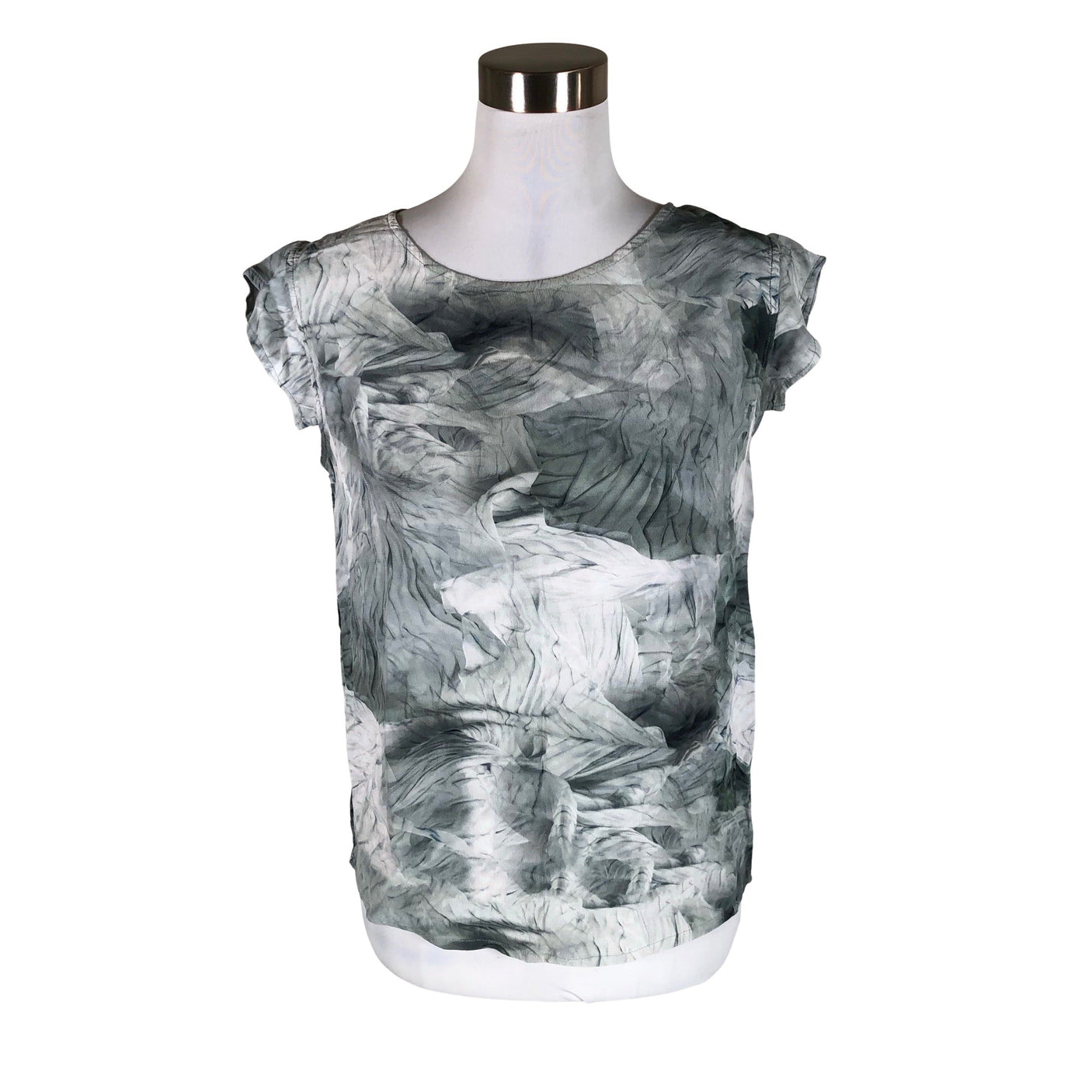 Unisex Minus - Lühikeste käistega pluus, suurus 36 - Hall (1)