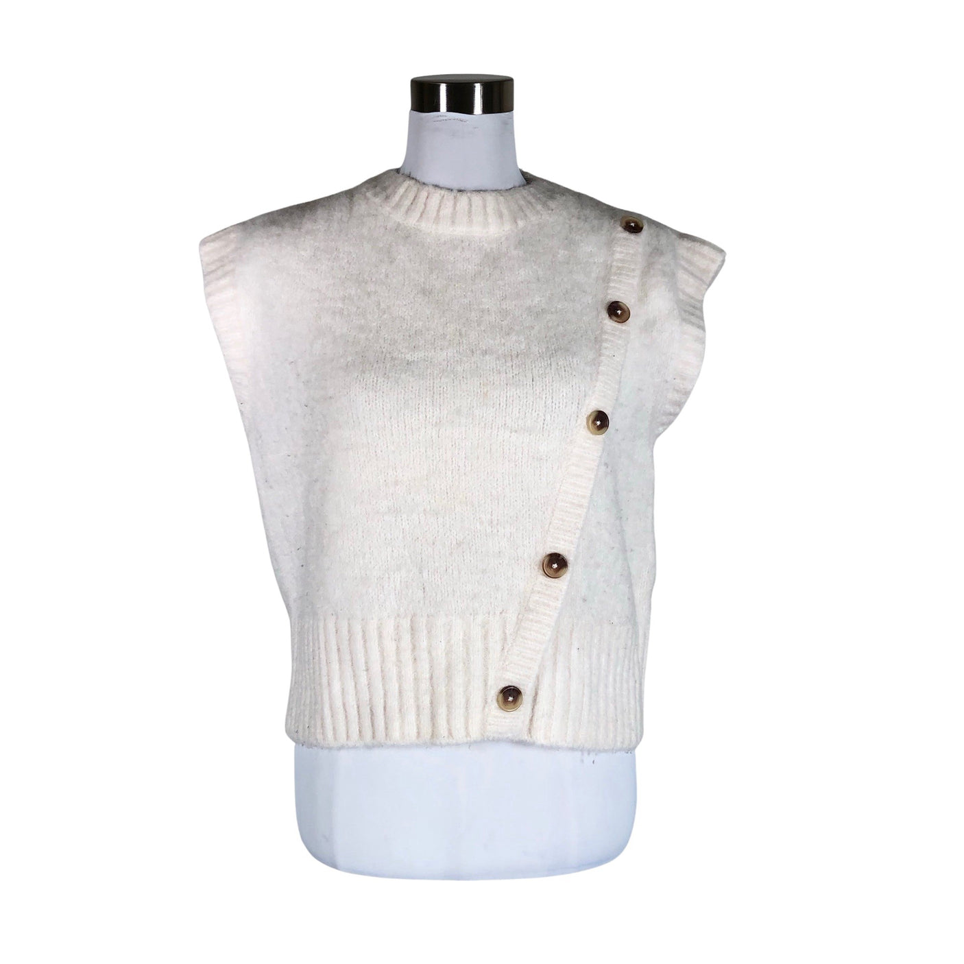 Unisex Yaya - Kootud vest, suurus 38 - Looduslik valge (1)