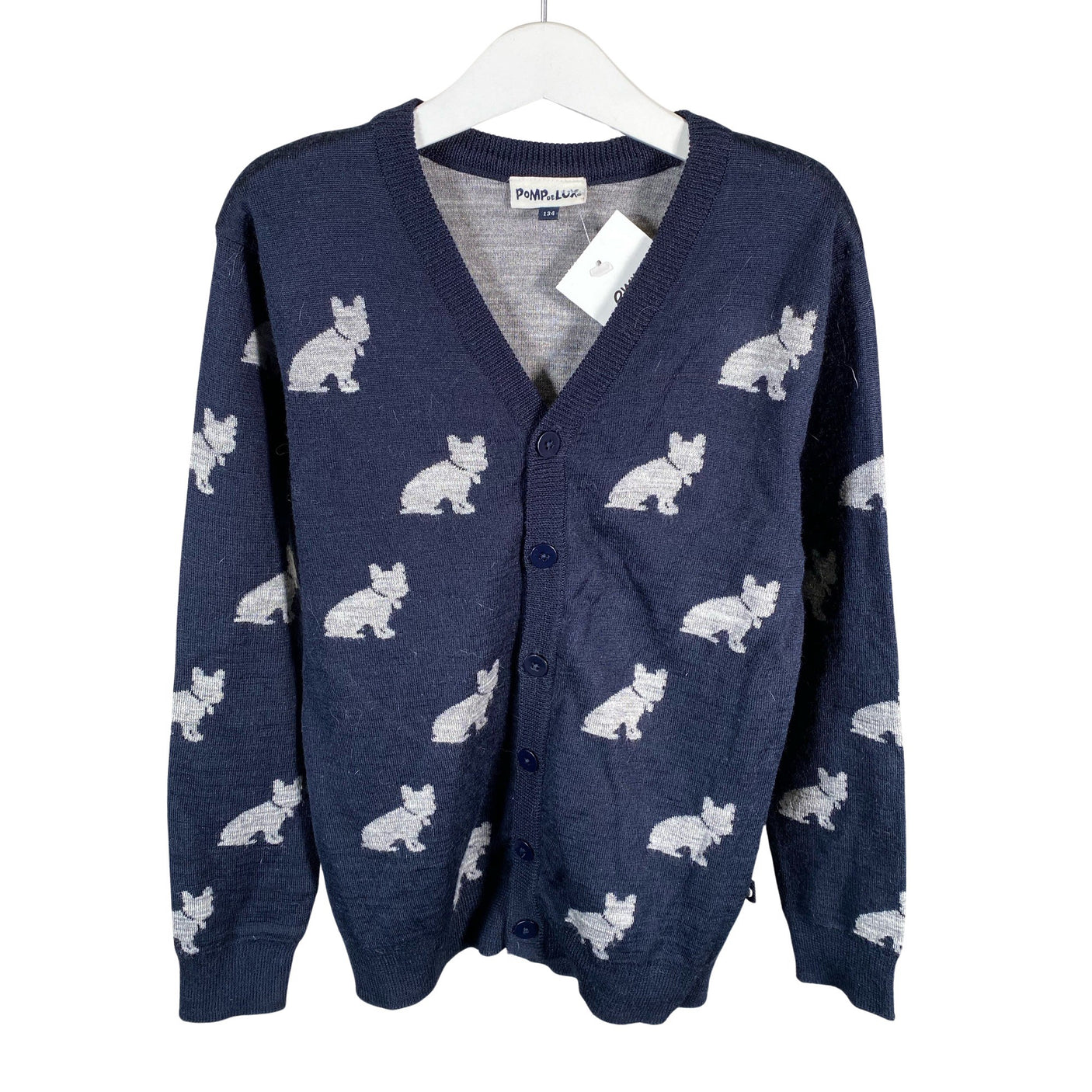 Unisex POMPdeLUX - Kardigan, suurus 128 - 134 - Sinine (1)