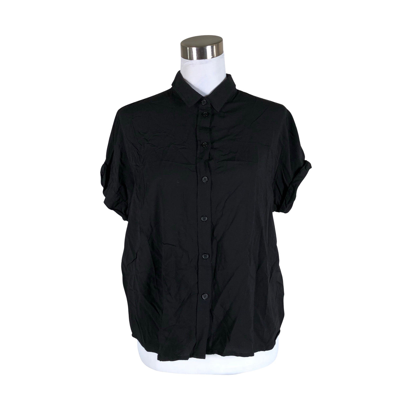 Unisex Samsoe&Samsoe - Lühikeste käistega pluus, suurus 40 - Must (1)