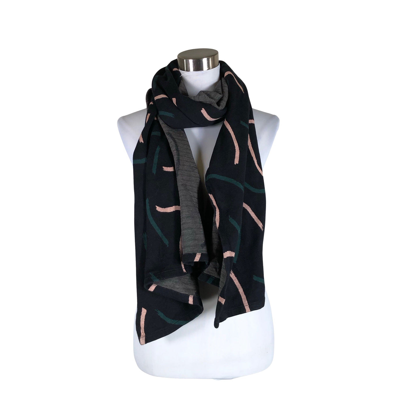 Unisex NOSH - Õhuke sall, suurus Midi - Must (1)