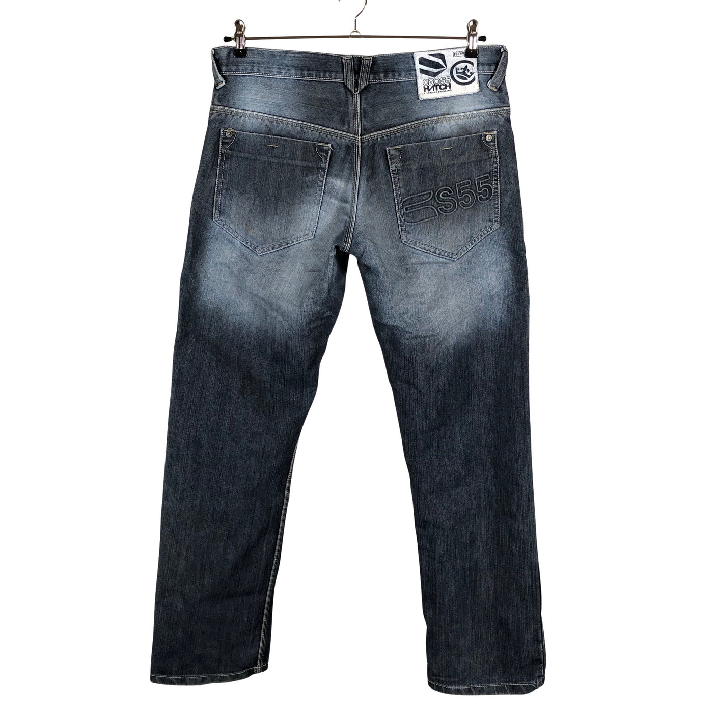 Unisex Cross Hatch - Teksad, suurus W36 - Sinine (2)