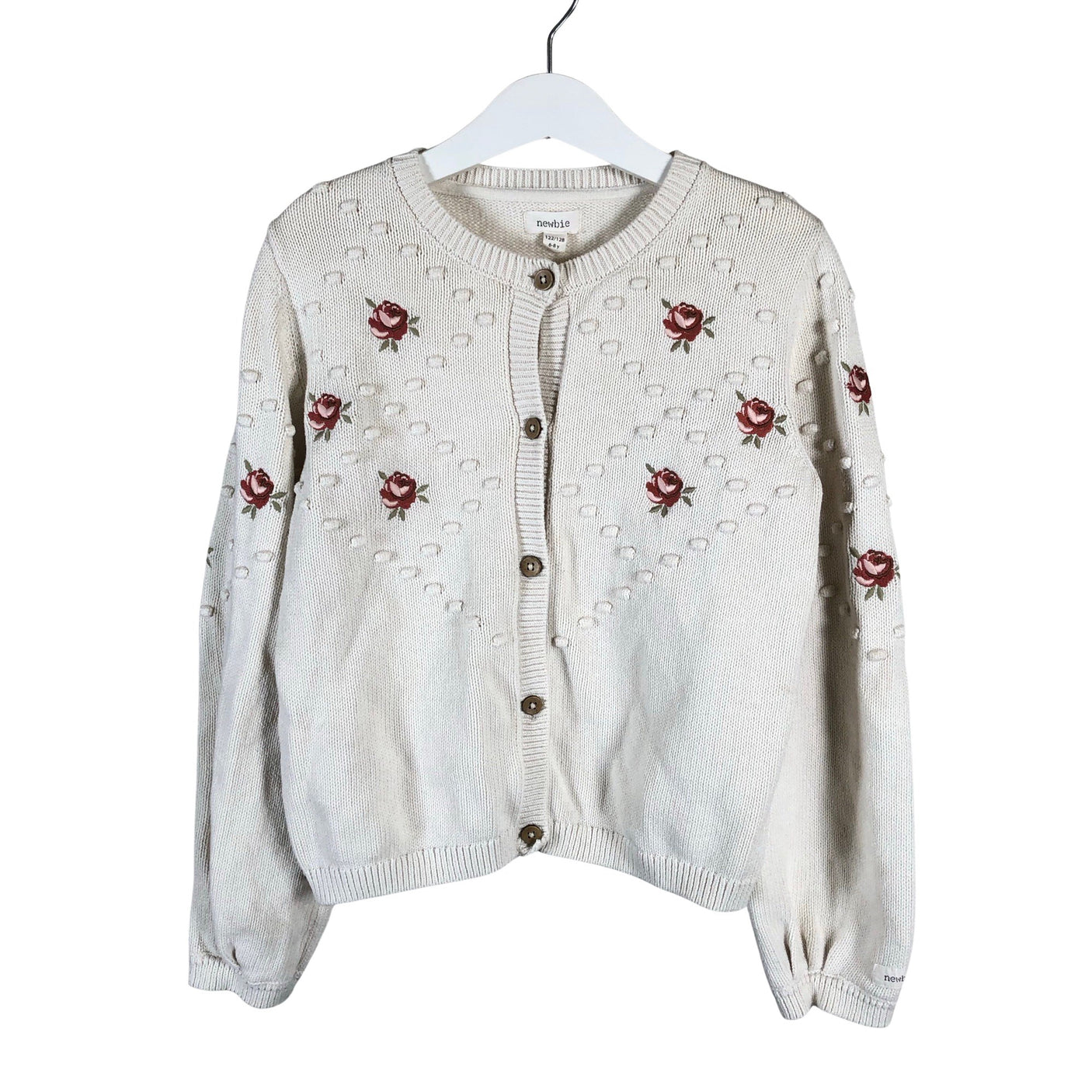 Unisex Newbie - Kardigan, suurus 122 - 128 - Looduslik valge (1)