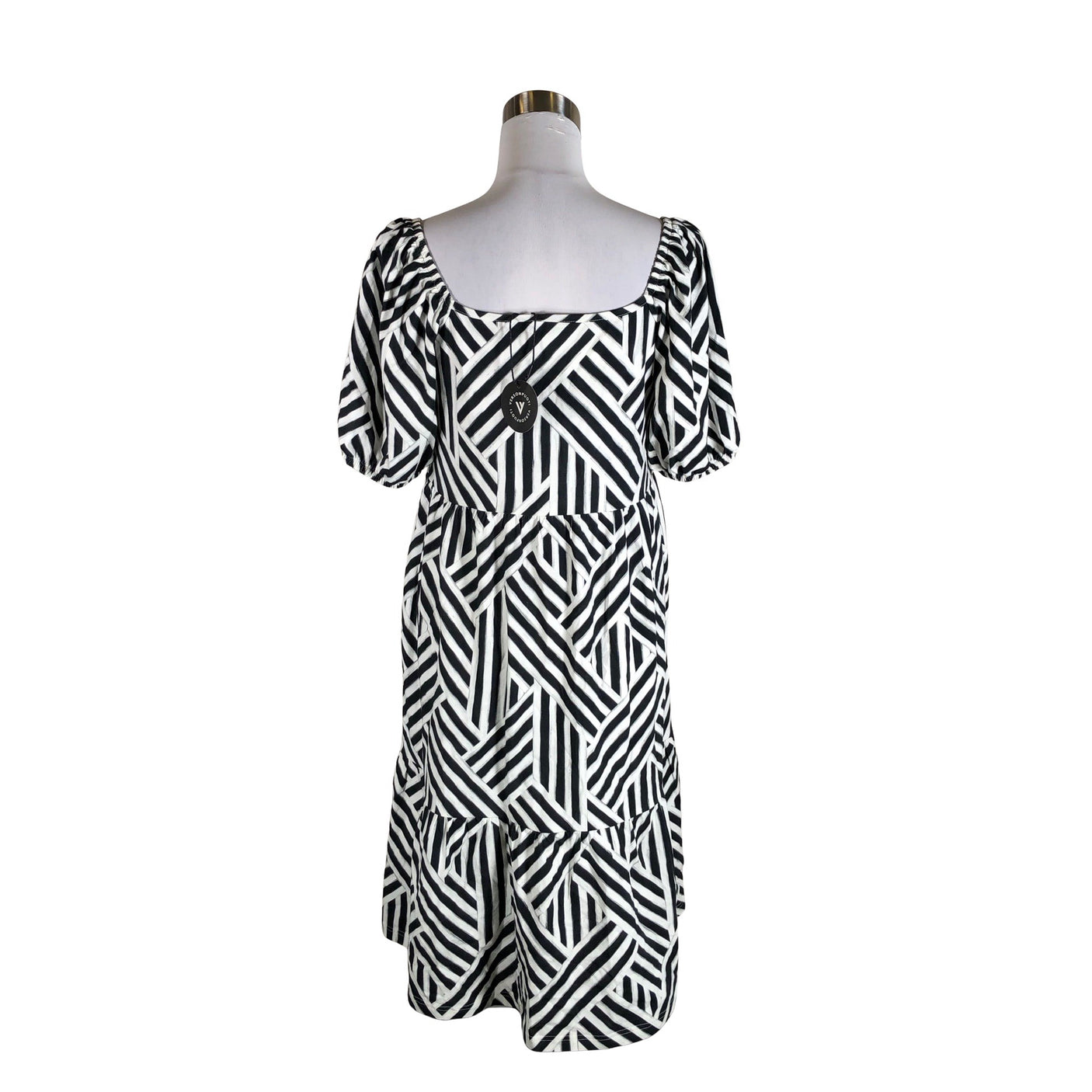 Unisex Versonpuoti - Trikotaažist kleit, suurus 38 - Must (2)