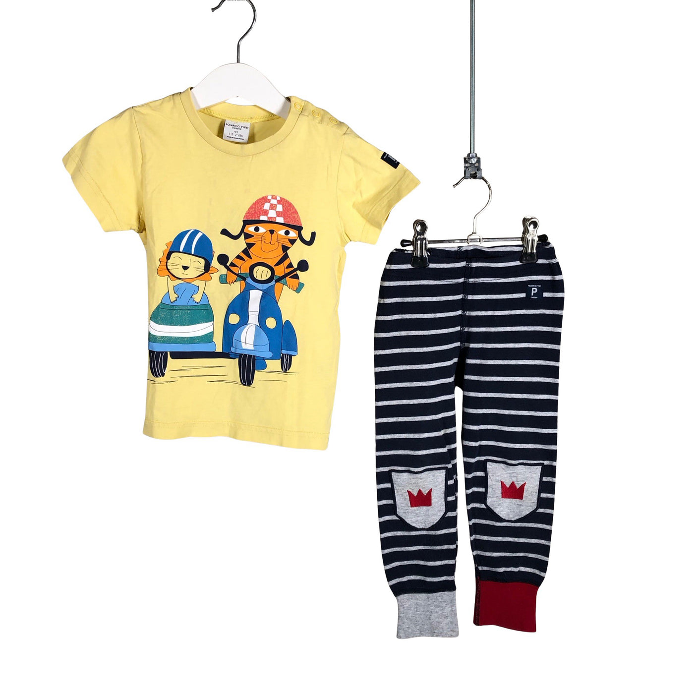 Unisex Polarn O. Pyret - T-särk, suurus 86 - 92 - Kollane (1)