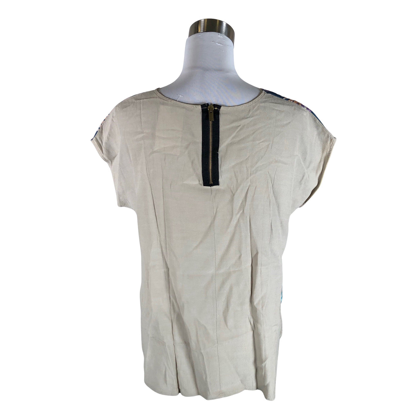 Unisex Maria Bellentani - Lühikeste käistega pluus, suurus 38 - Beige (2)