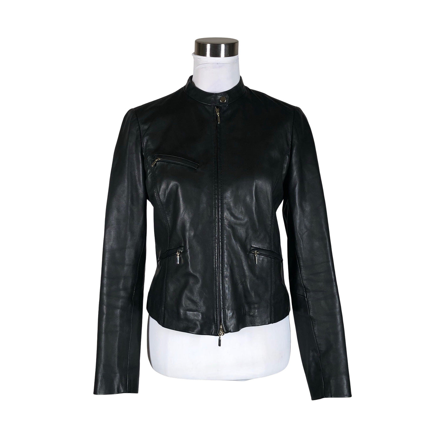 Unisex Massimo Dutti - Nahktagi, suurus 38 - Must (1)