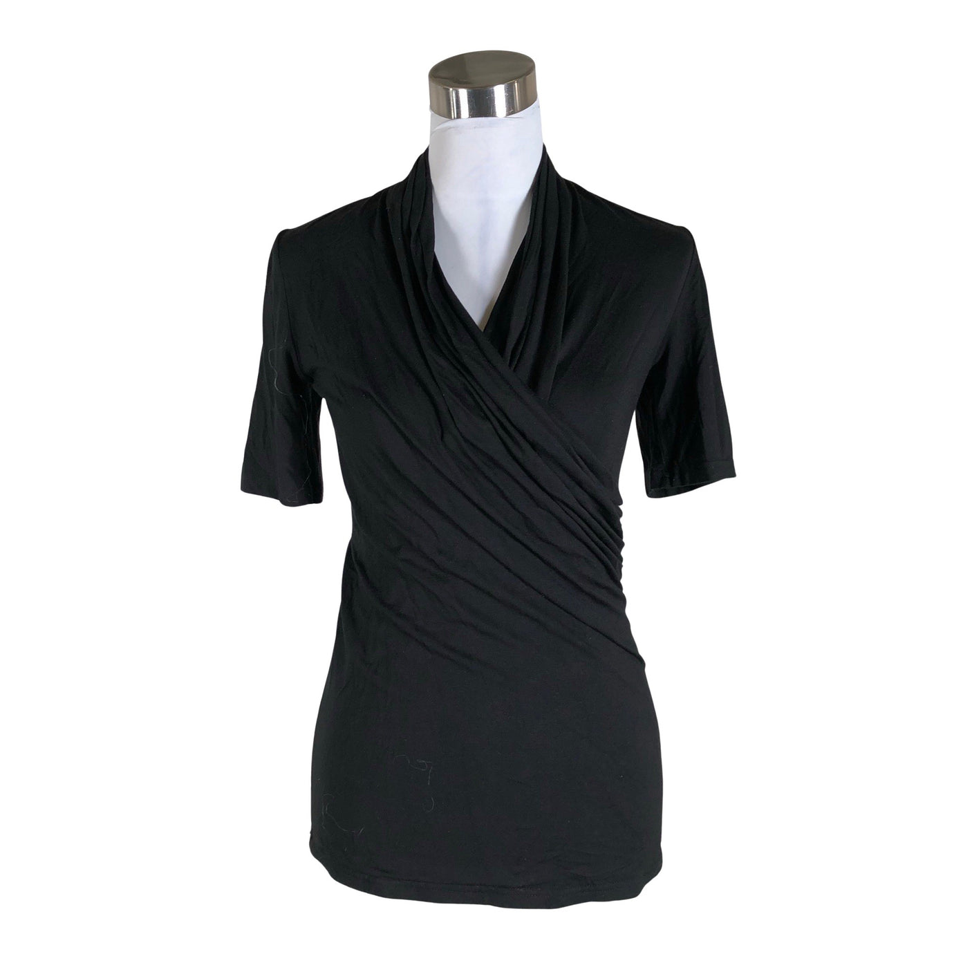 Unisex Andiata - Lühikeste käistega pluus, suurus 36 - Must (1)