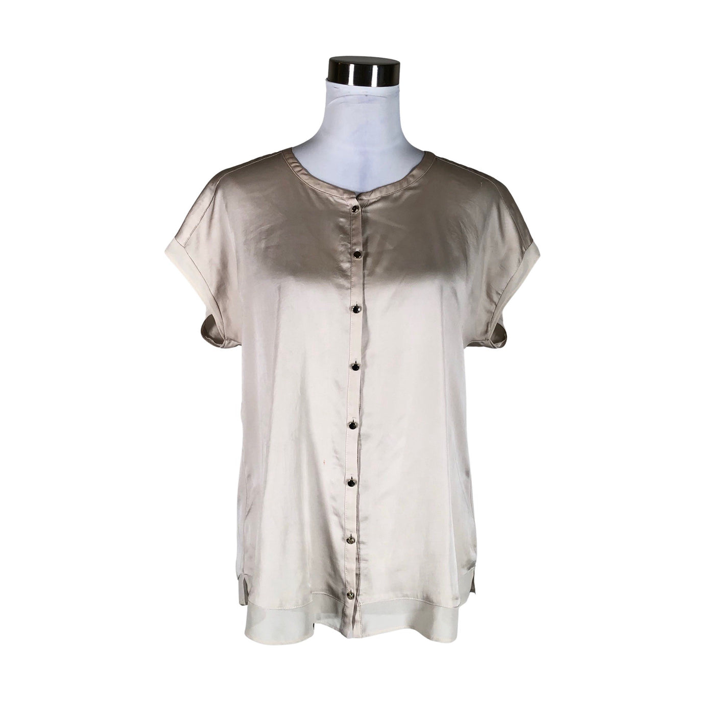 Unisex Gerry Weber - Lühikeste käistega pluus, suurus 38 - Beige (1)