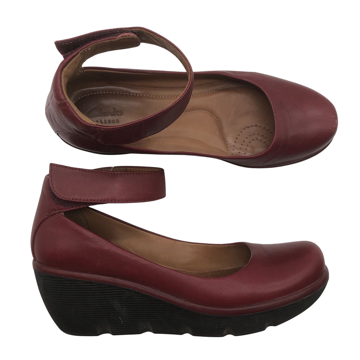Unisex Clarks - Kiilkontsaga kingad, suurus 40 - Veinipunane (1)