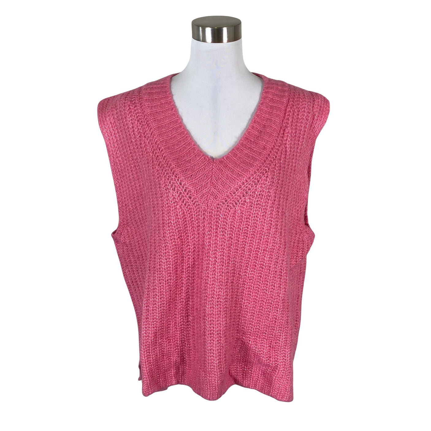 Unisex Massimo Dutti - Kootud vest, suurus 38 - Roosa (1)