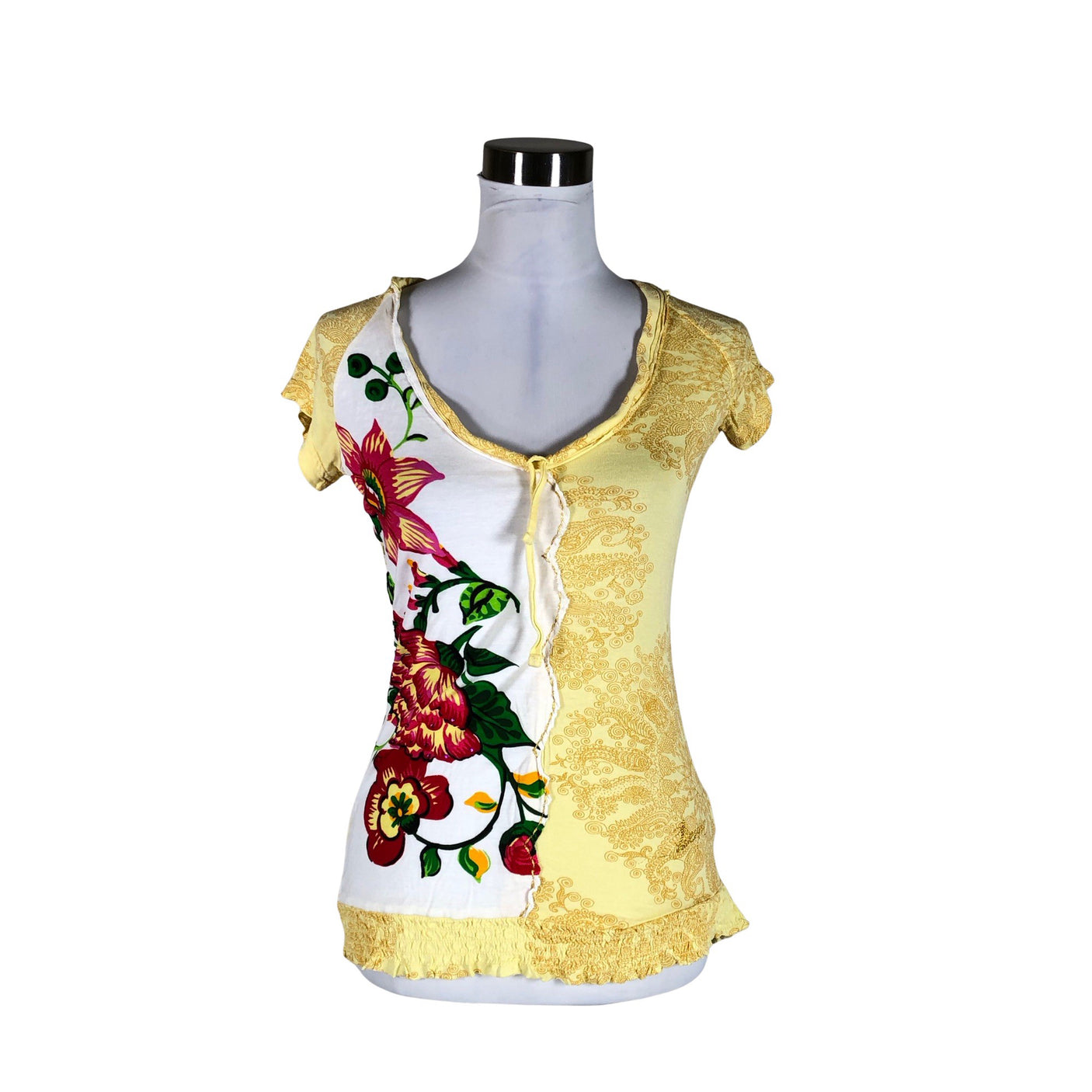 Unisex Desigual - T-särk, suurus 36 - Kollane (1)