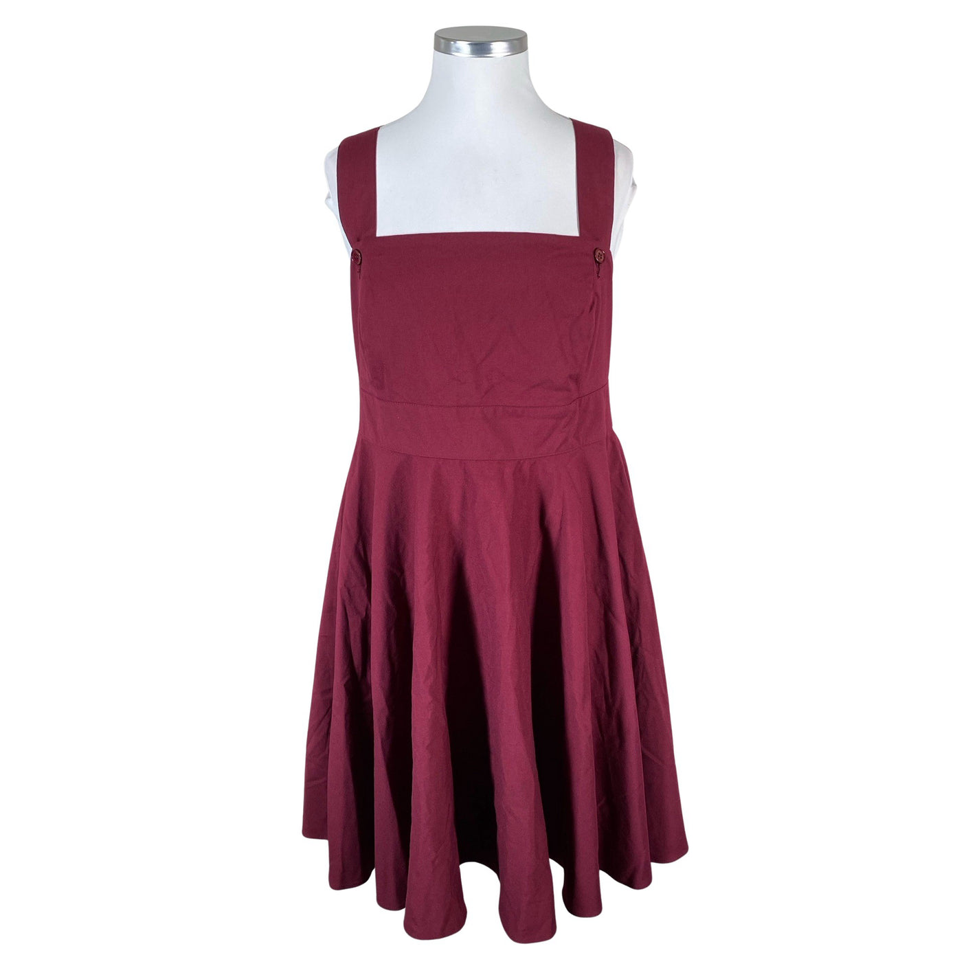 Unisex Hell Bunny - Mitteveniv kleit, suurus 44 - Veinipunane (1)