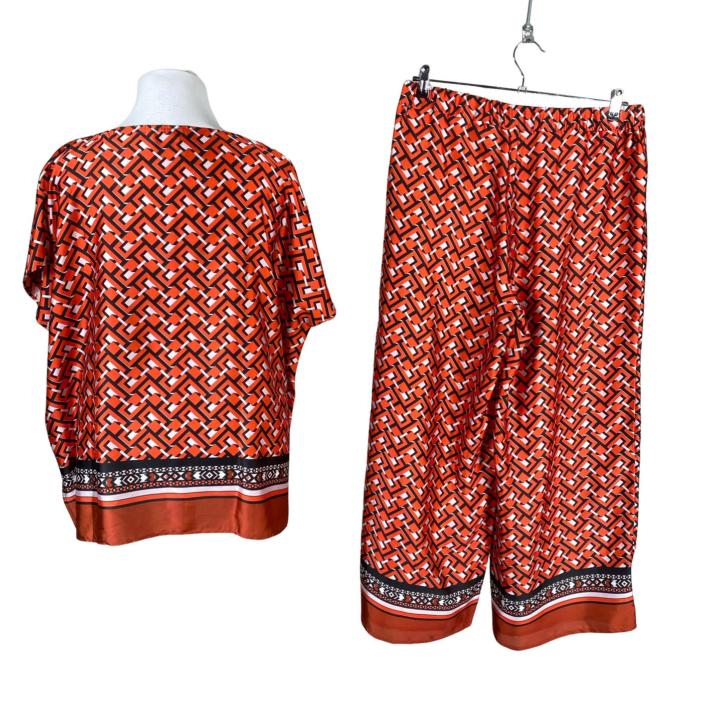 Unisex Fiorella Rubino - Lühikeste käistega pluus, suurus 40 - Punane (2)
