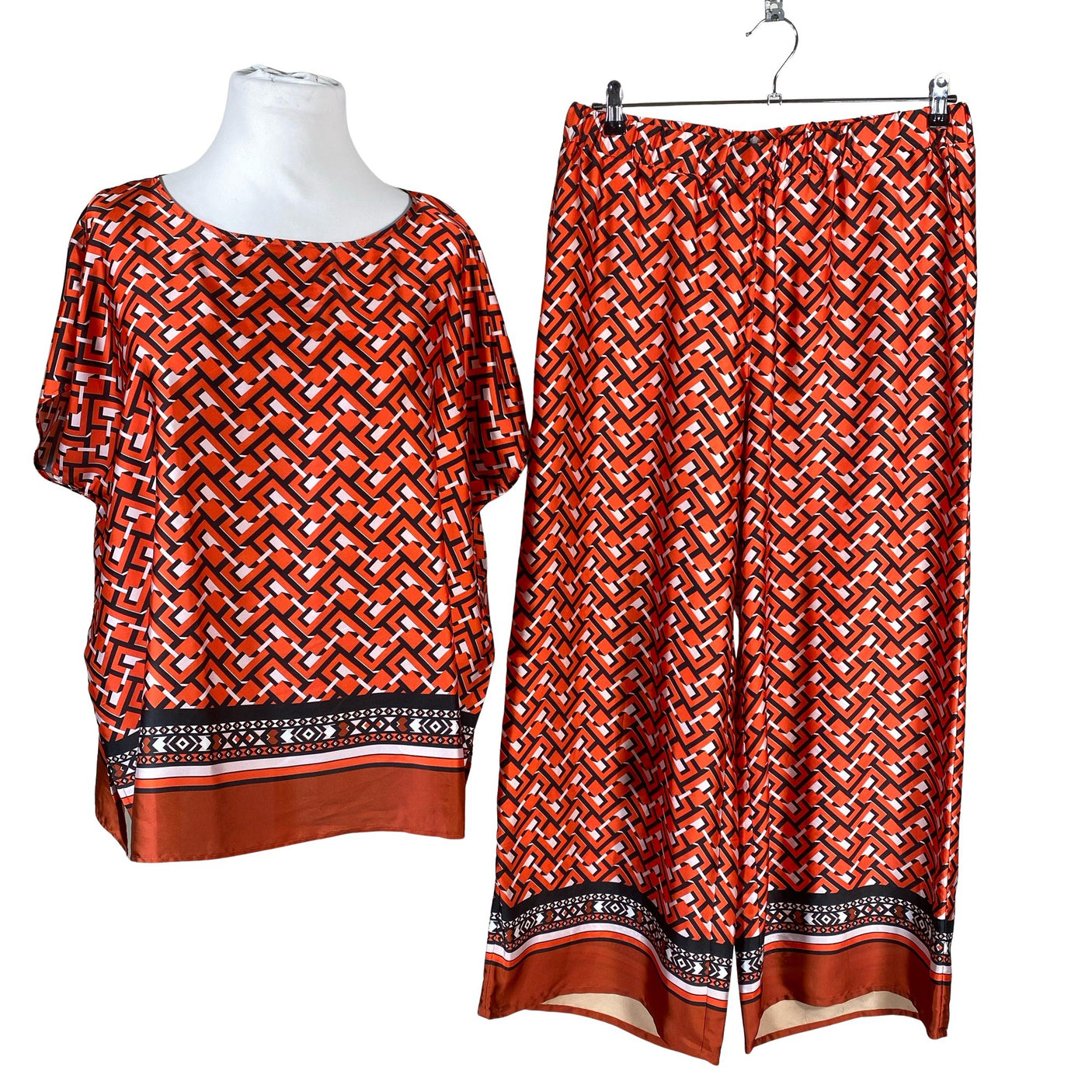 Unisex Fiorella Rubino - Lühikeste käistega pluus, suurus 40 - Punane (1)