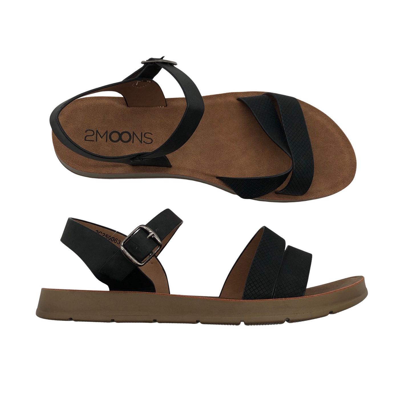Unisex 2Moons - Rihmikud, suurus 40 - Must (1)