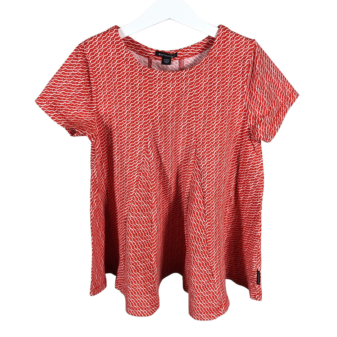 Unisex Marimekko - T-särk, suurus 122 - 128 - Punane (1)
