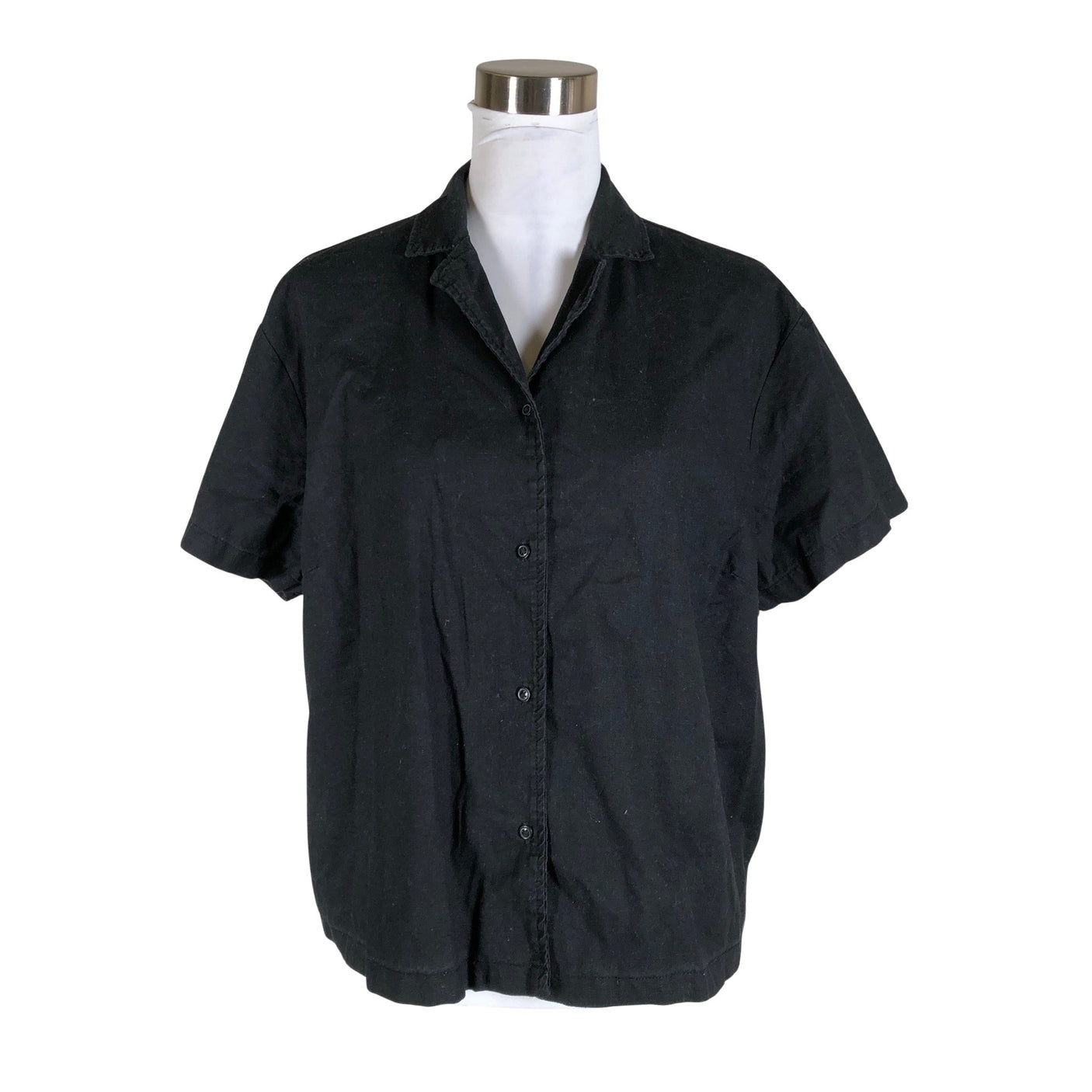 Unisex Urban Classics - Lühikeste käistega pluus, suurus 40 - Must (1)