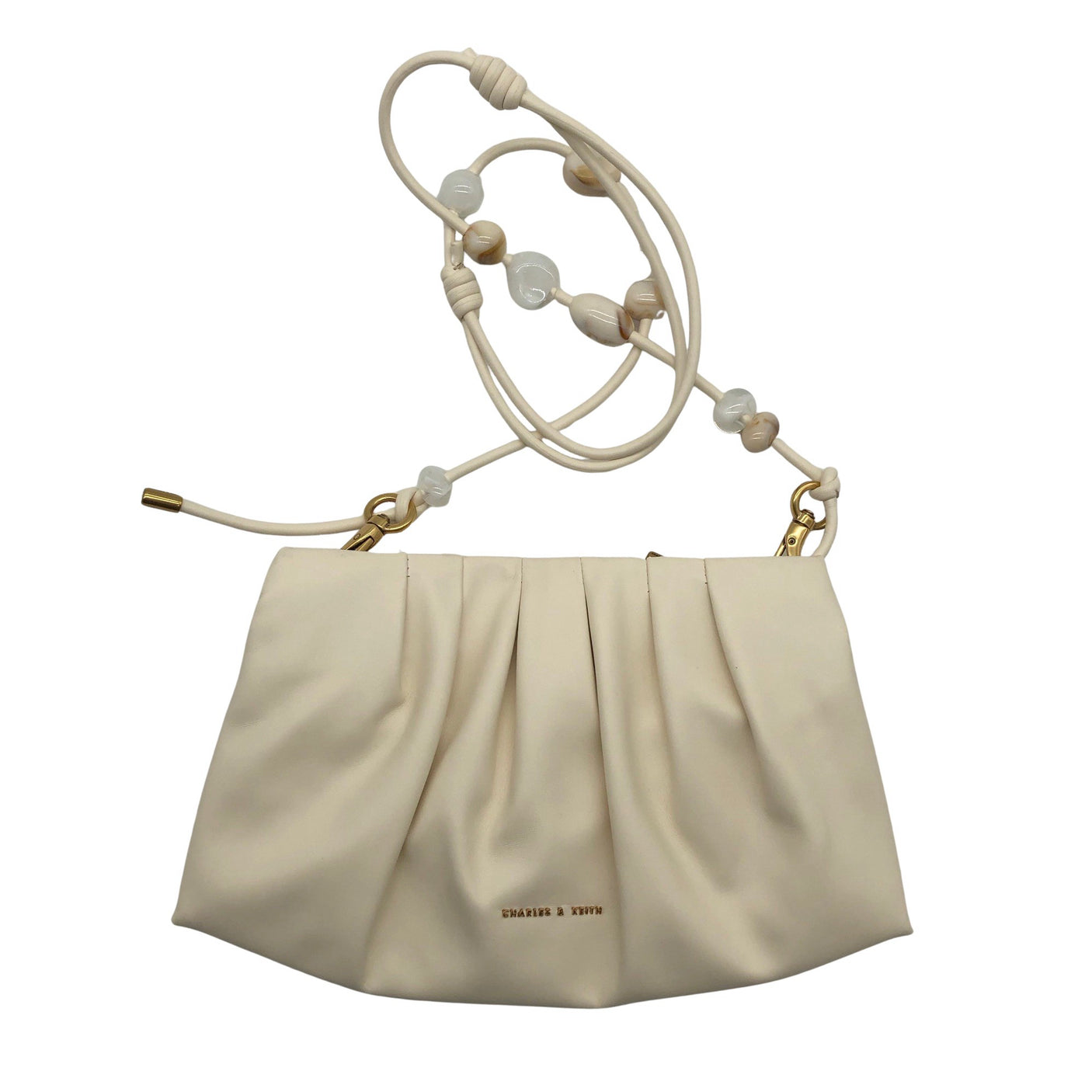 Unisex Charles & Keith - Õlakott, suurus Mini - Looduslik valge (1)