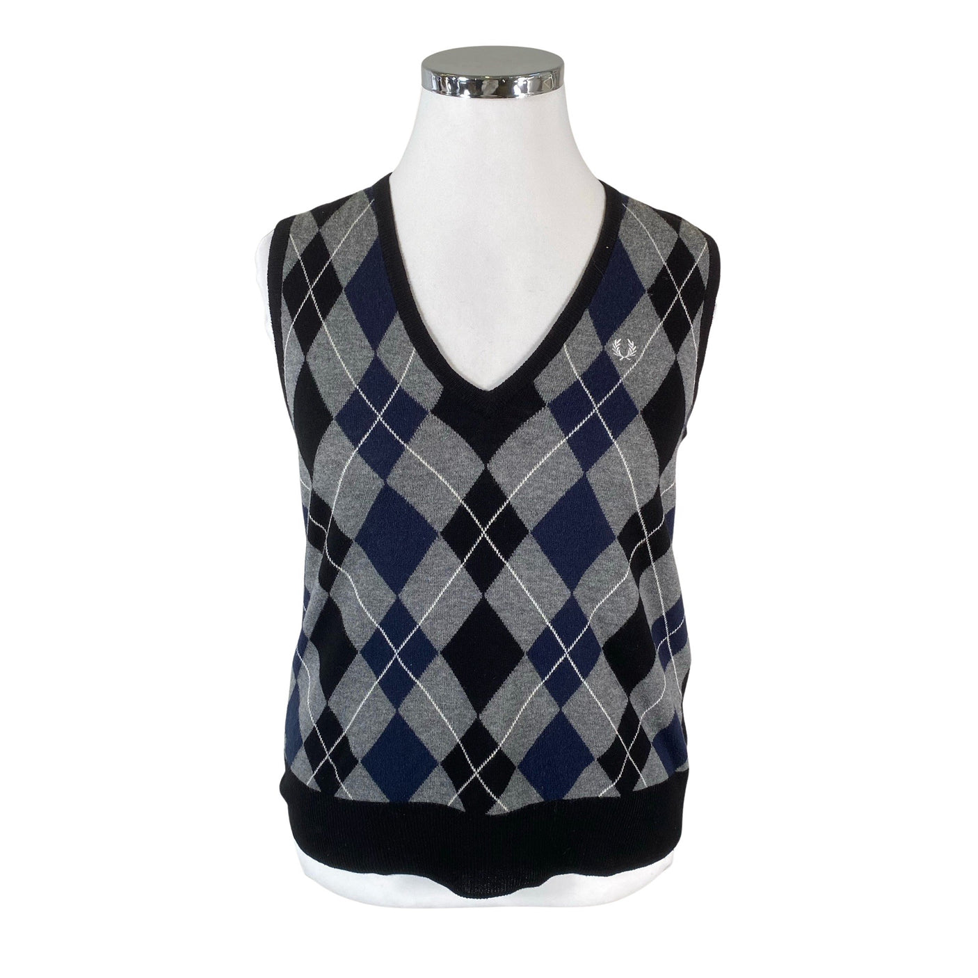 Unisex Fred Perry - Kootud vest, suurus 42 - Must (1)