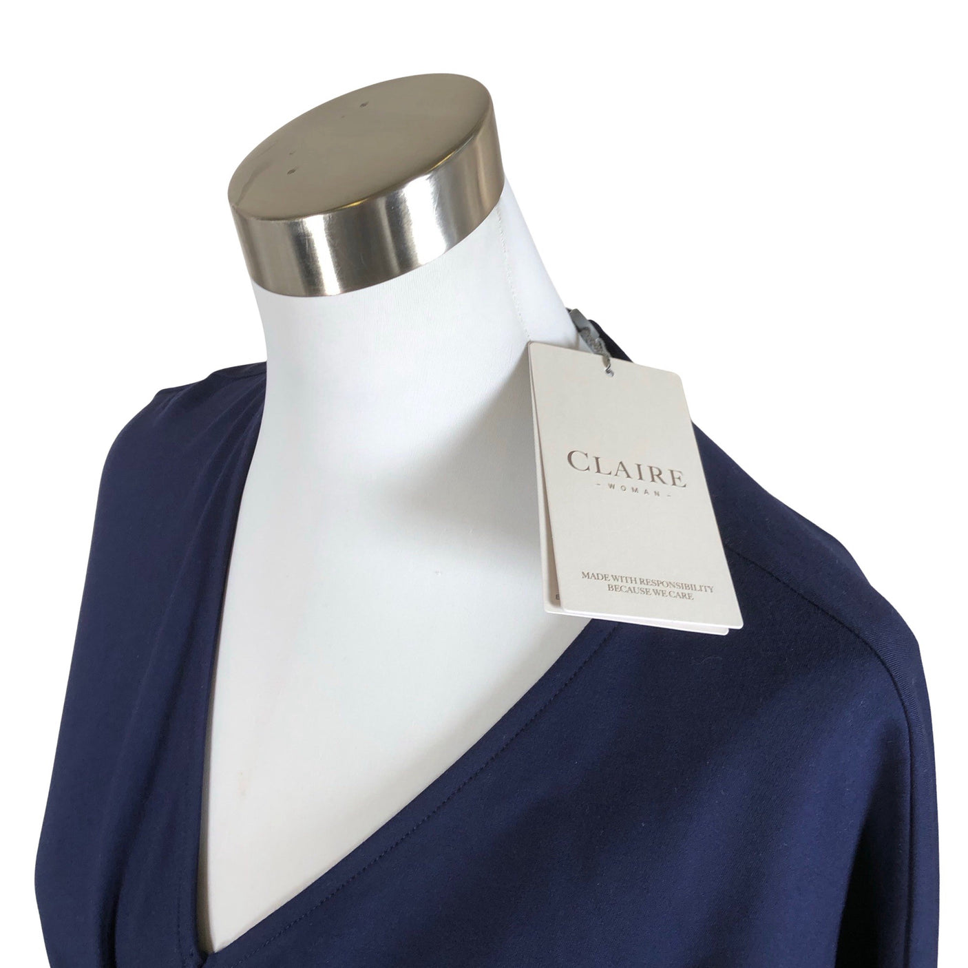 Unisex Claire.dk - Trikotaažist kleit, suurus 38 - Sinine (3)