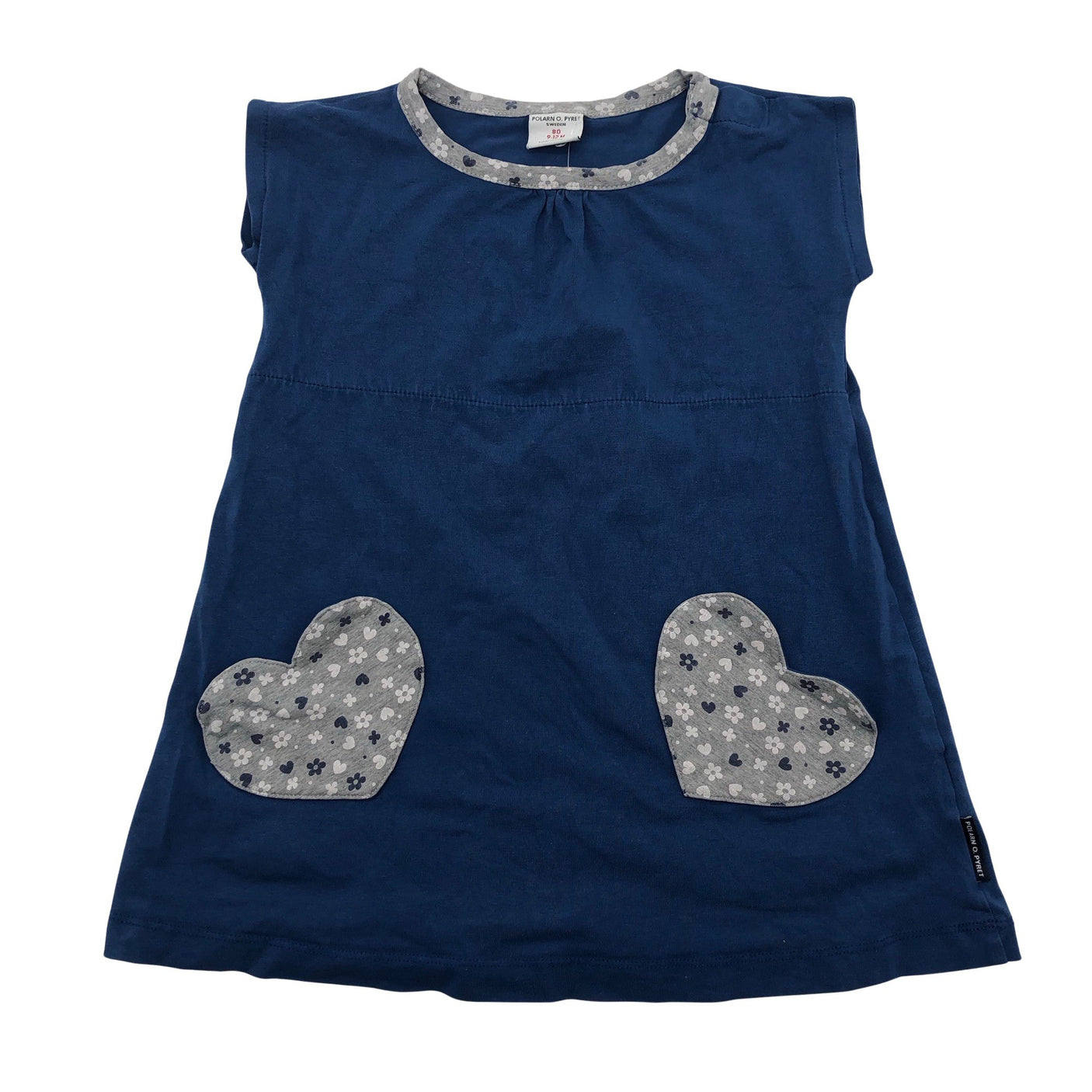 Unisex Polarn O. Pyret - Trikotaažist kleit, suurus 74 - 80 - Sinine (1)