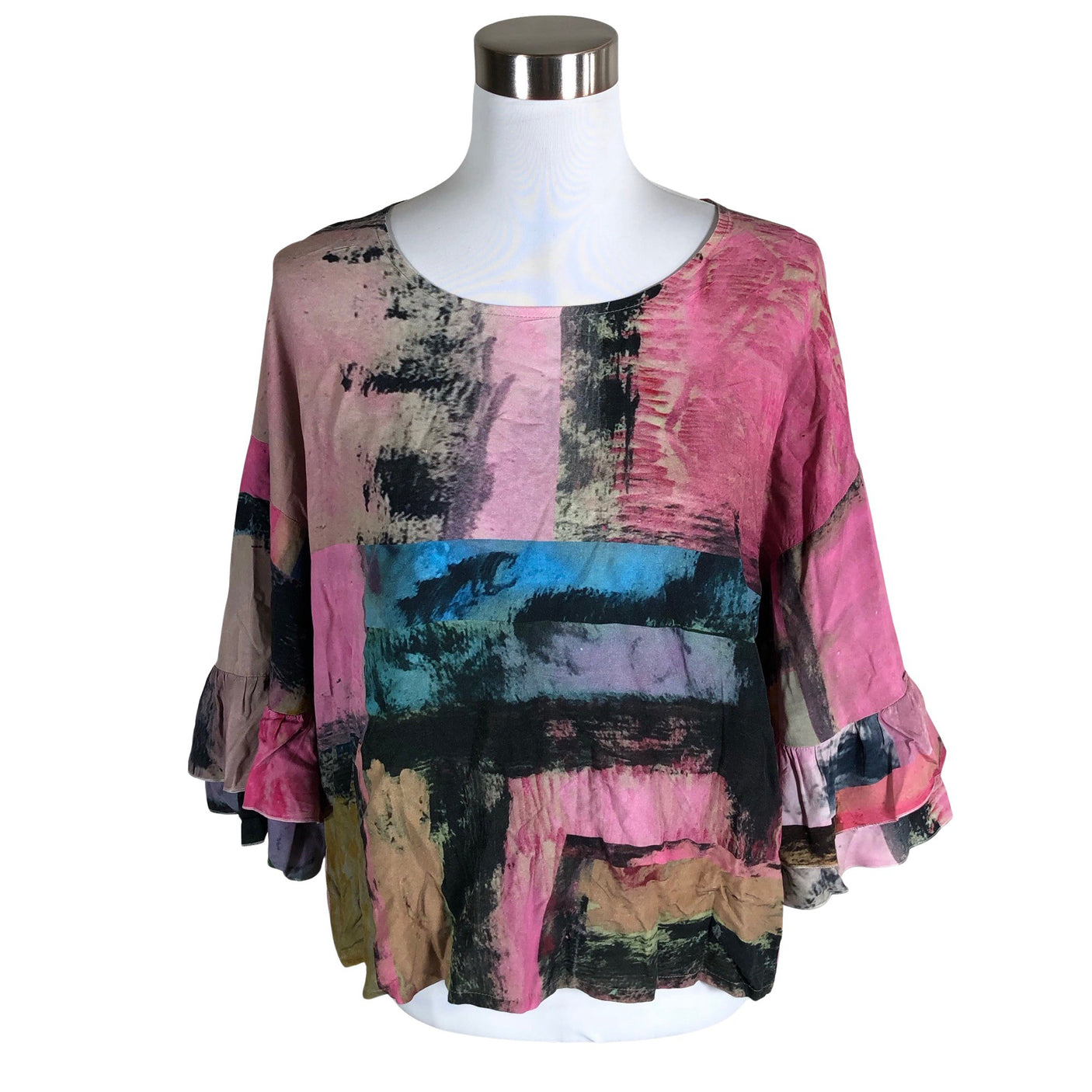 Unisex R/H Studio - Lühikeste käistega pluus, suurus 40 - Heleroosa (1)