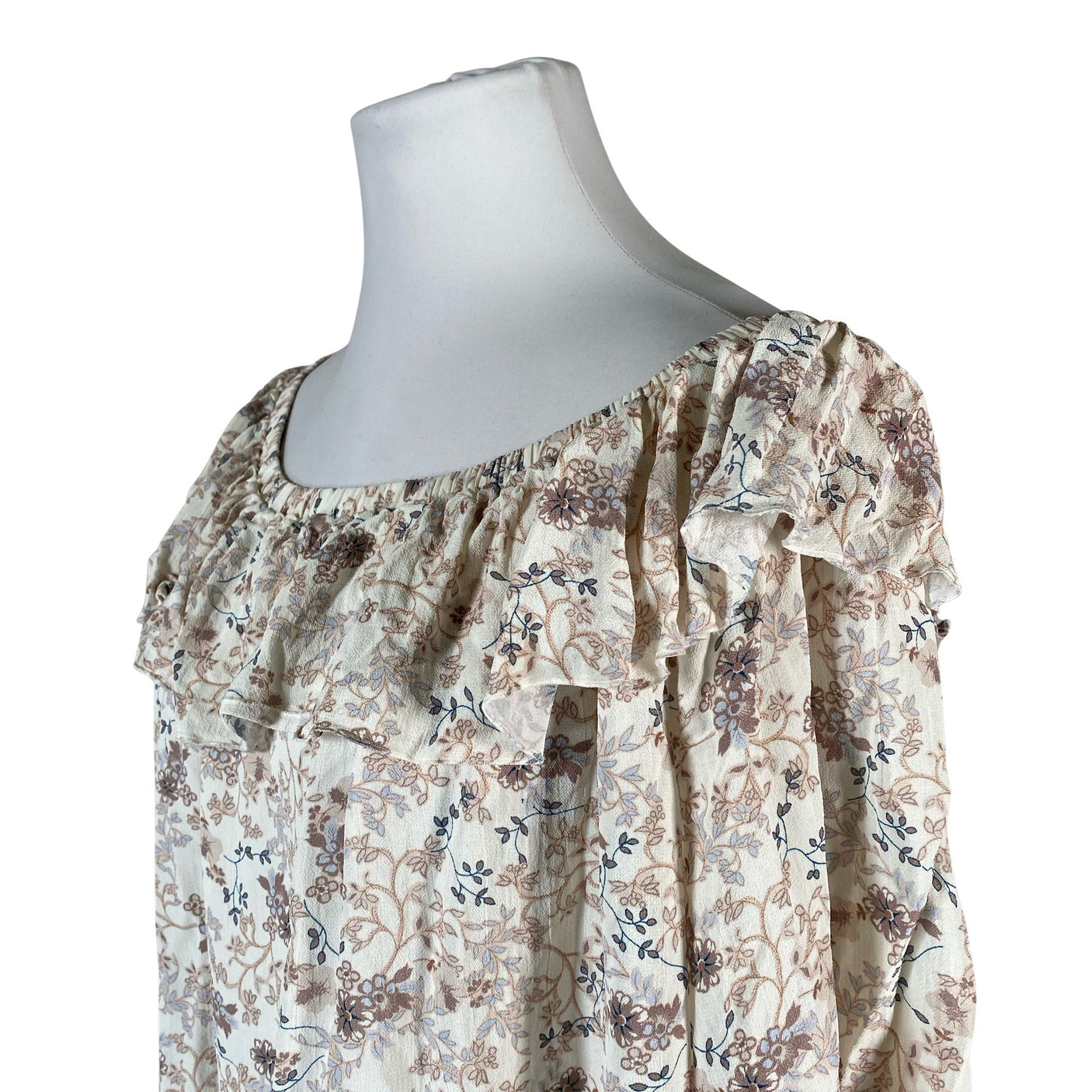 Unisex Andiata - Lühikeste käistega pluus, suurus 46 - Beige (3)