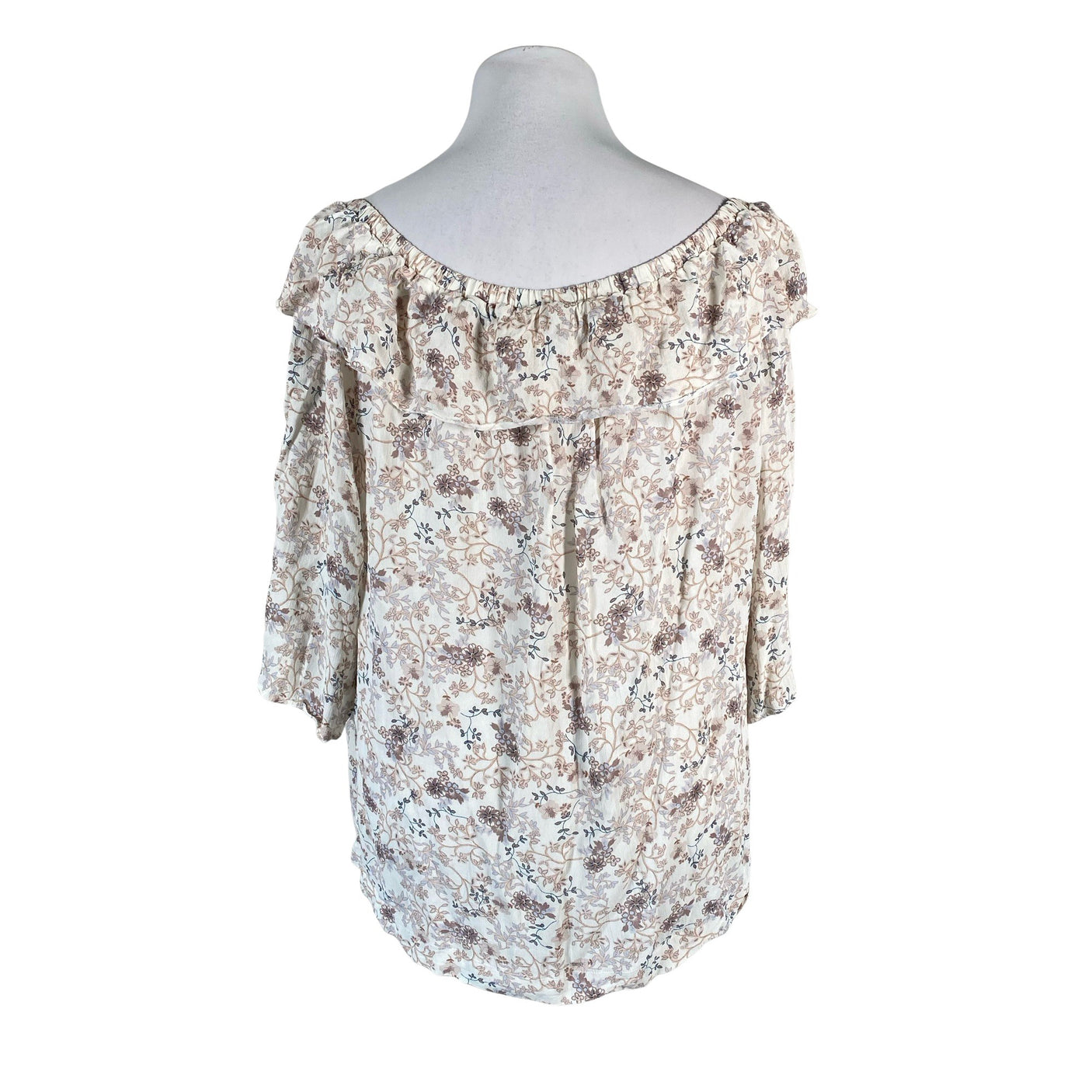 Unisex Andiata - Lühikeste käistega pluus, suurus 46 - Beige (2)