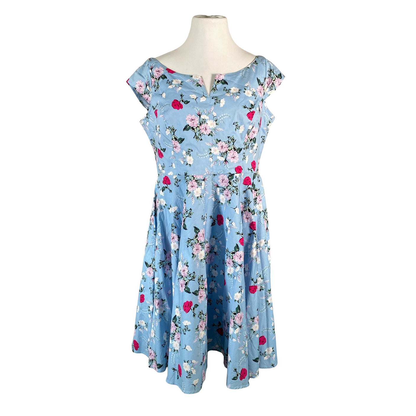 Unisex Hell Bunny - Mitteveniv kleit, suurus 46 - Helesinine (1)