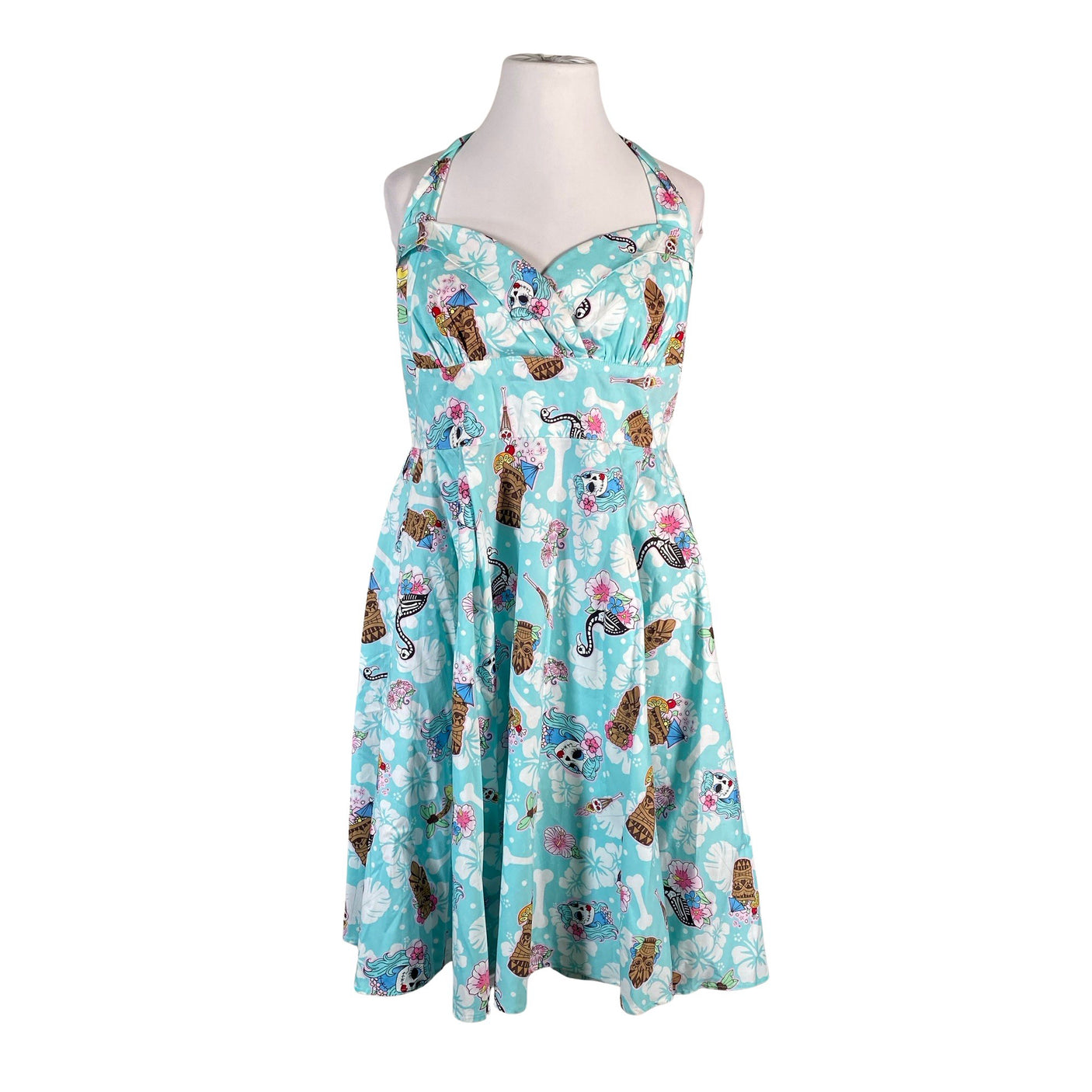 Unisex Hell Bunny - Mitteveniv kleit, suurus 48 - Helesinine (1)