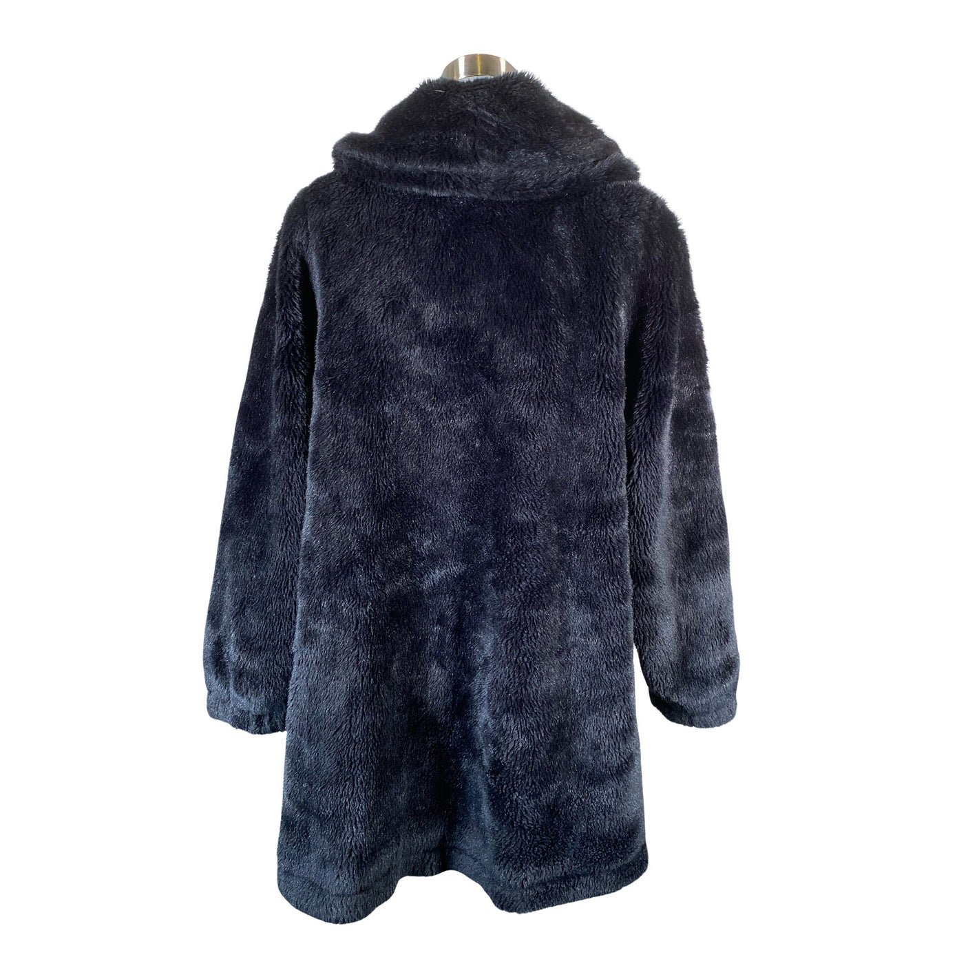 Unisex Etage - Kunstkarusnahast mantel, suurus 34 - Must (2)