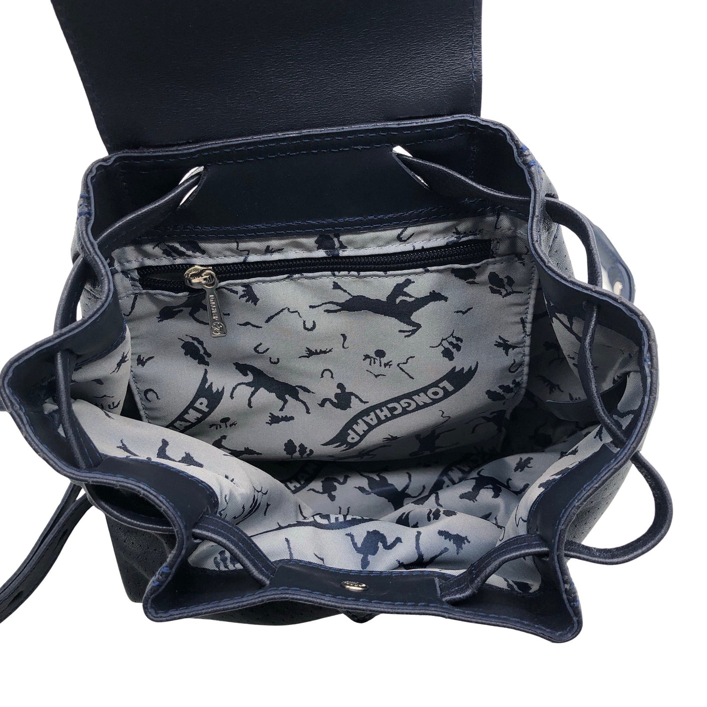 Unisex Longchamp - Seljakott, suurus Mini - Sinine (3)