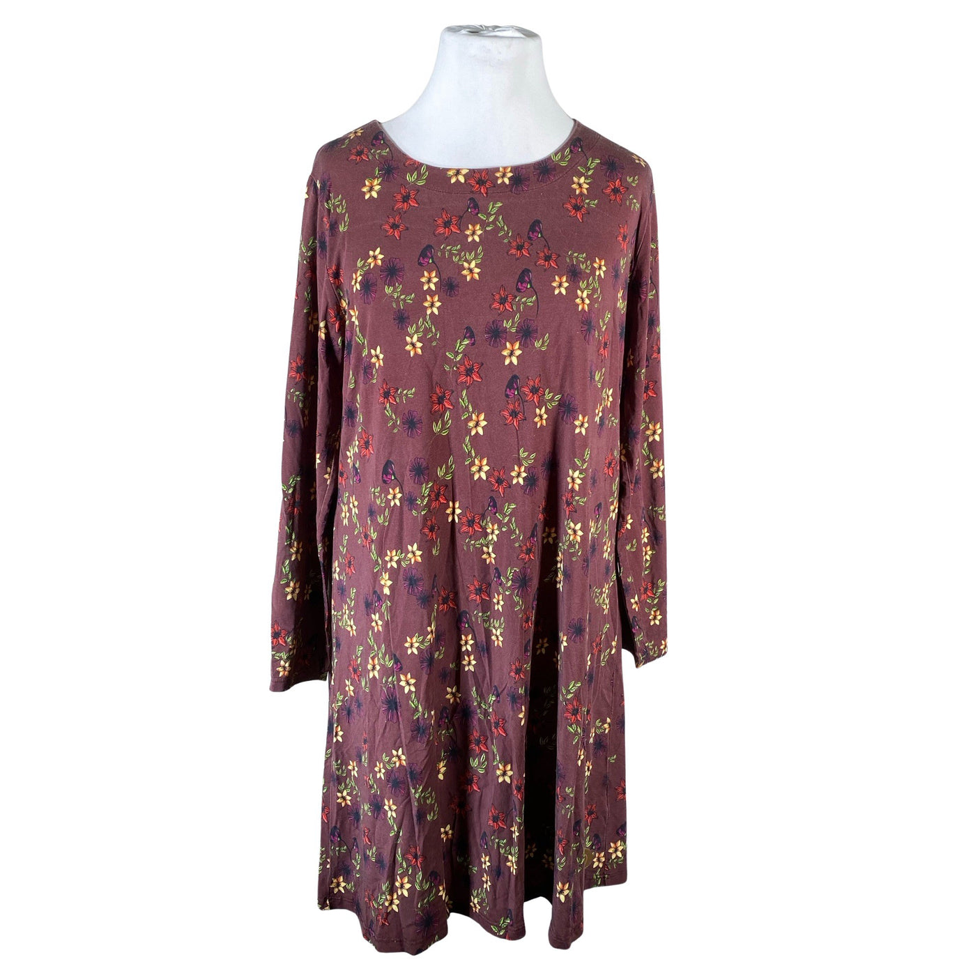 Unisex Blaa - Trikotaažist kleit, suurus 42 - Pruun (1)