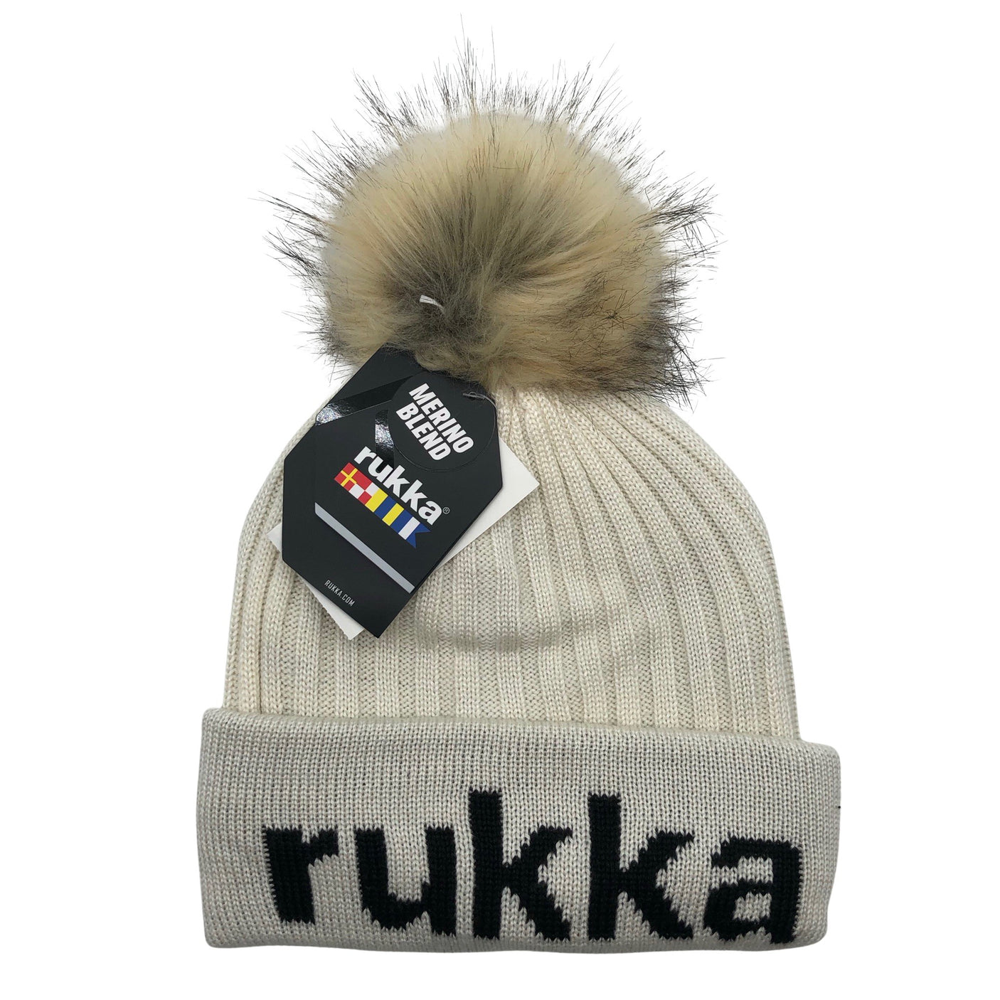 Unisex Rukka - Talvemüts, suurus 54 - 56 cm - Looduslik valge (1)