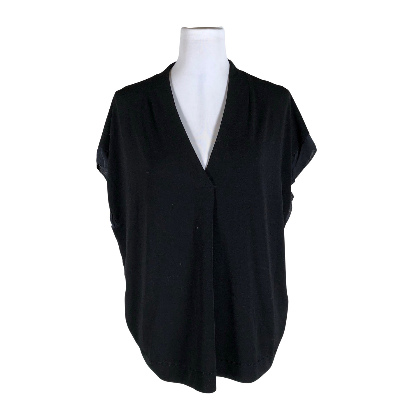 Unisex by Malene Birger - Lühikeste käistega pluus, suurus 34 - Must (1)