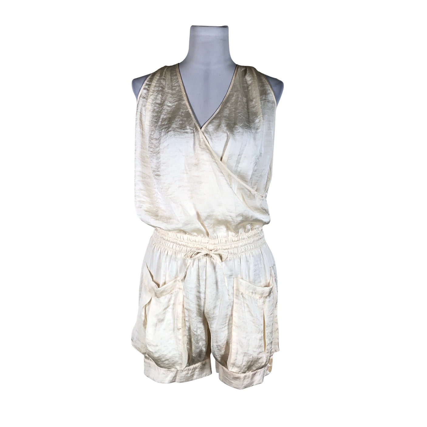 Unisex Sisley - Lühike pükskostüüm, suurus 38 - Looduslik valge (1)