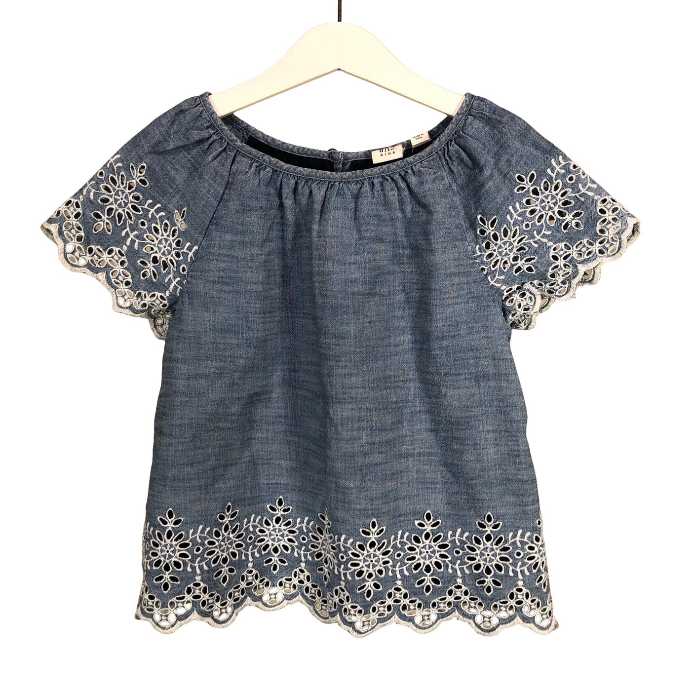 Unisex Gap - Lühikeste käistega pluus, suurus 128 - 134 - Sinine (1)