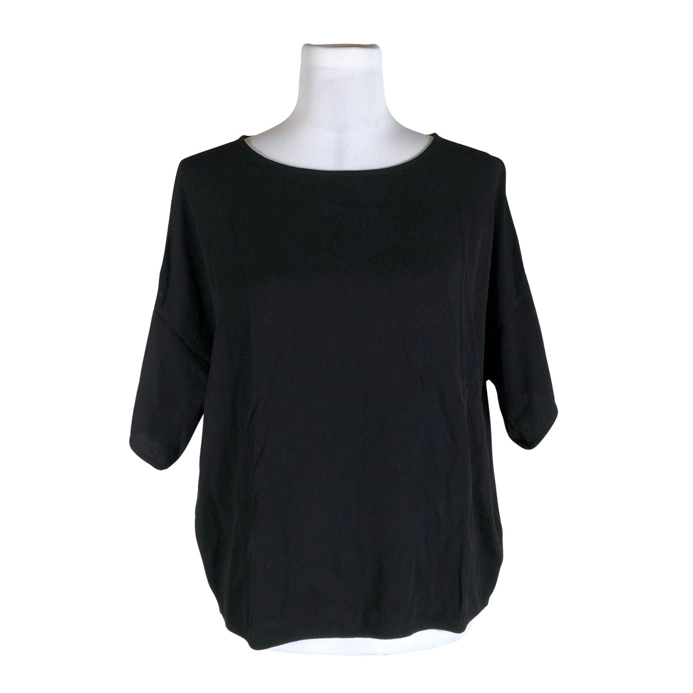 Unisex Samsoe&Samsoe - Lühikeste käistega pluus, suurus 38 - Must (1)