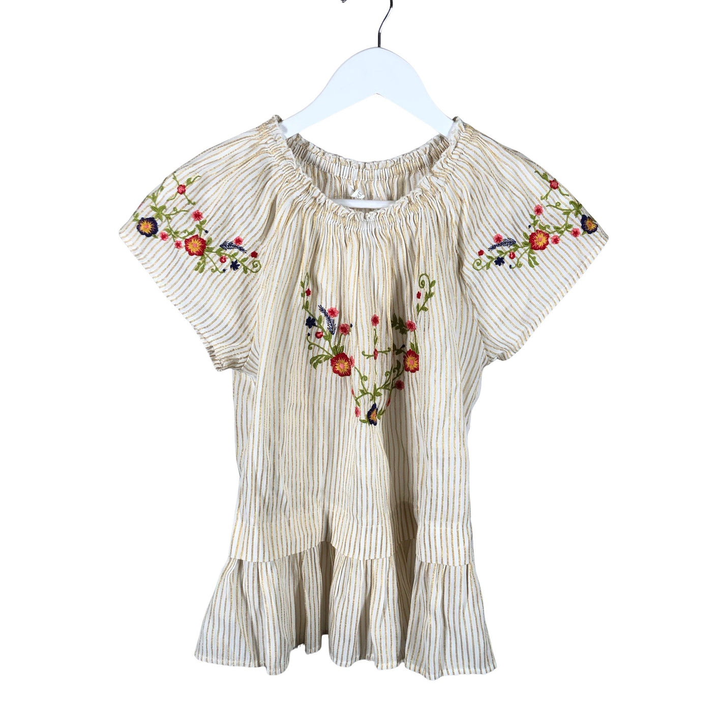 Unisex Next - Lühikeste käistega pluus, suurus 152 - 158 - Looduslik valge (1)