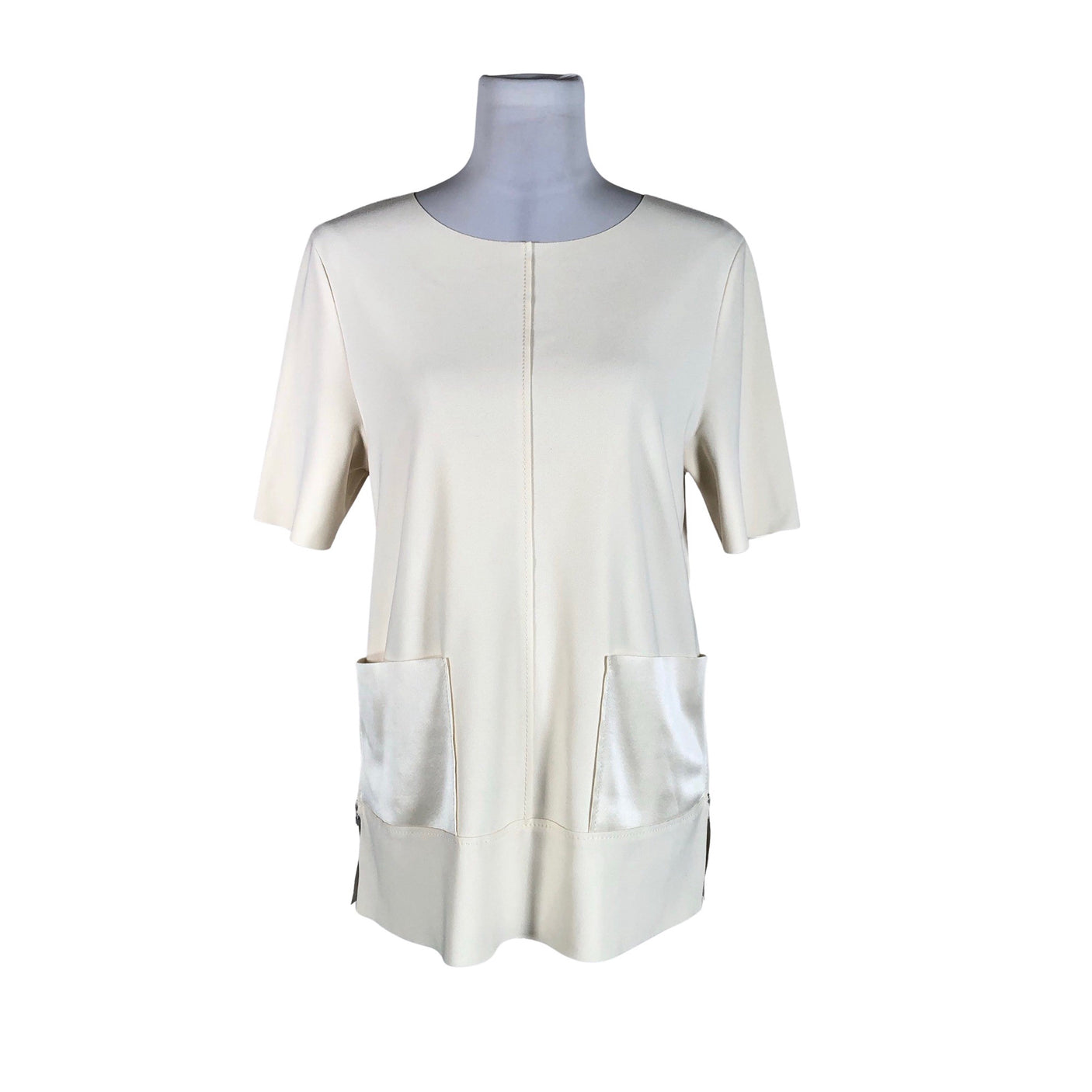 Unisex by Malene Birger - Lühikeste käistega pluus, suurus 36 - Looduslik valge (1)