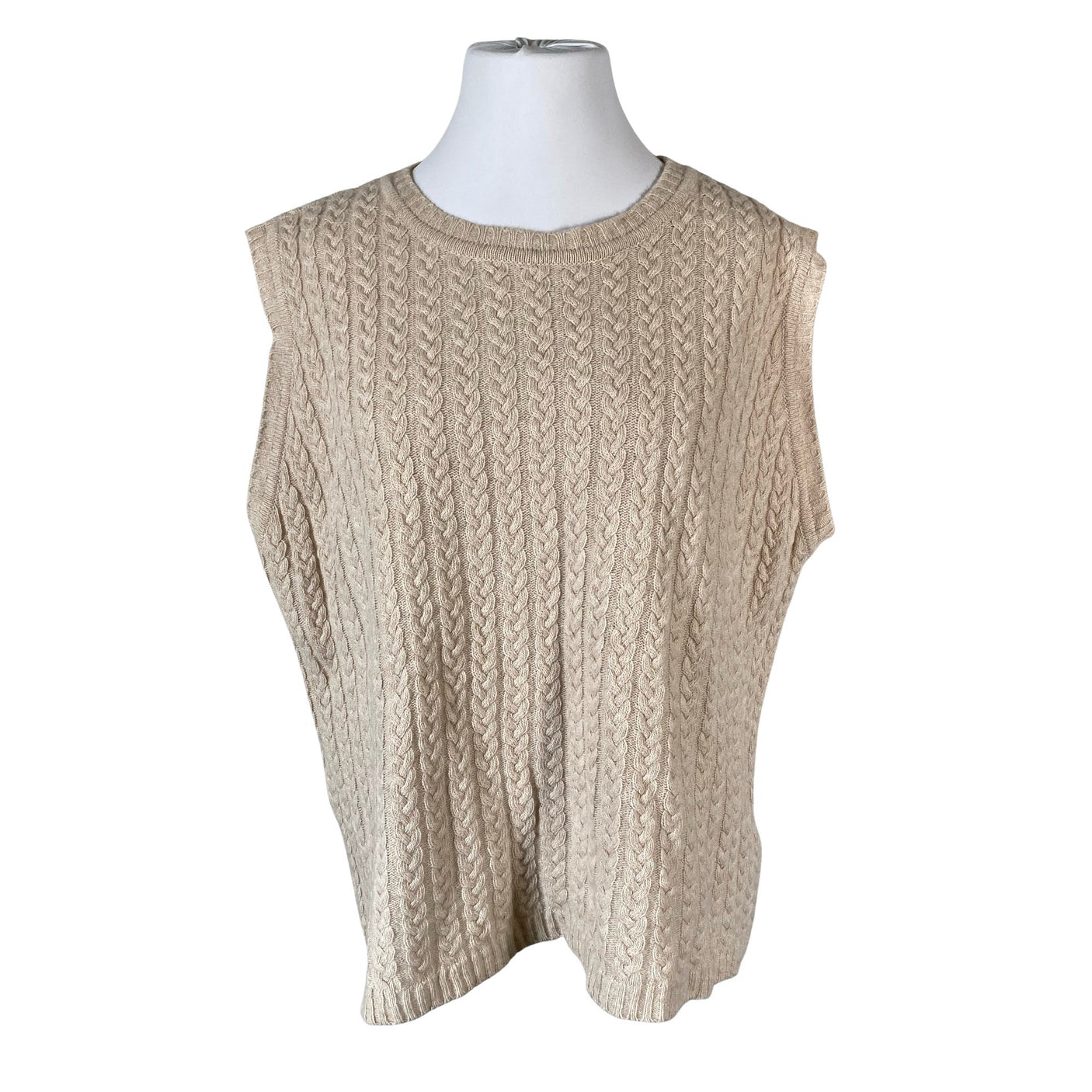 Unisex Papu - Kootud vest, suurus 42 - Beige (1)