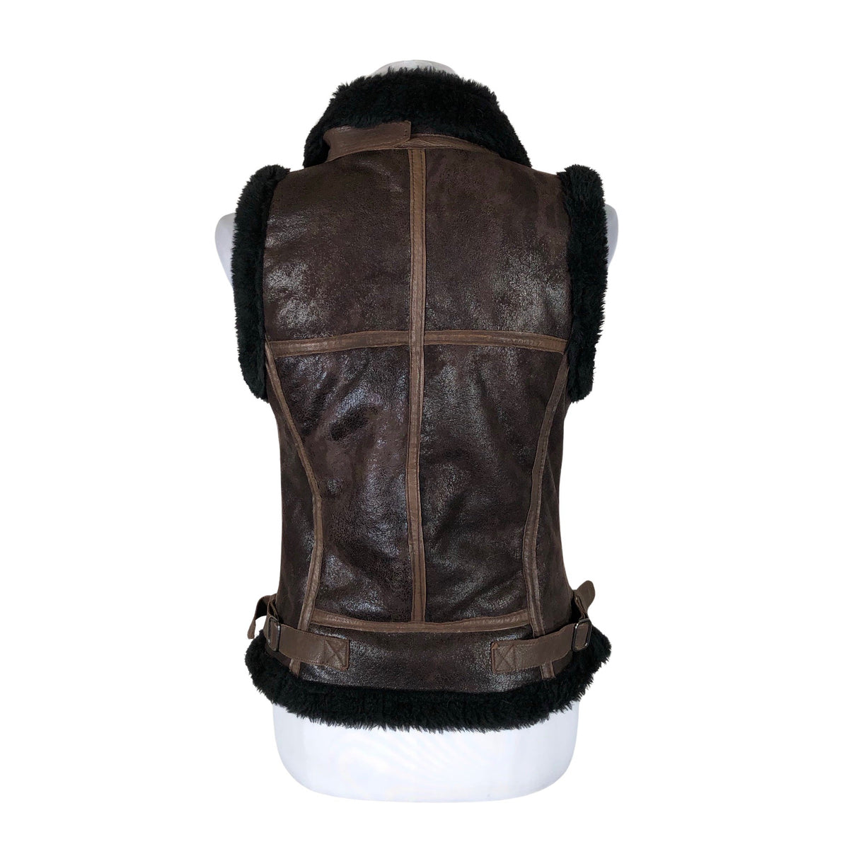 Unisex Sand - Kunstkarusnahast vest, suurus 36 - Pruun (2)