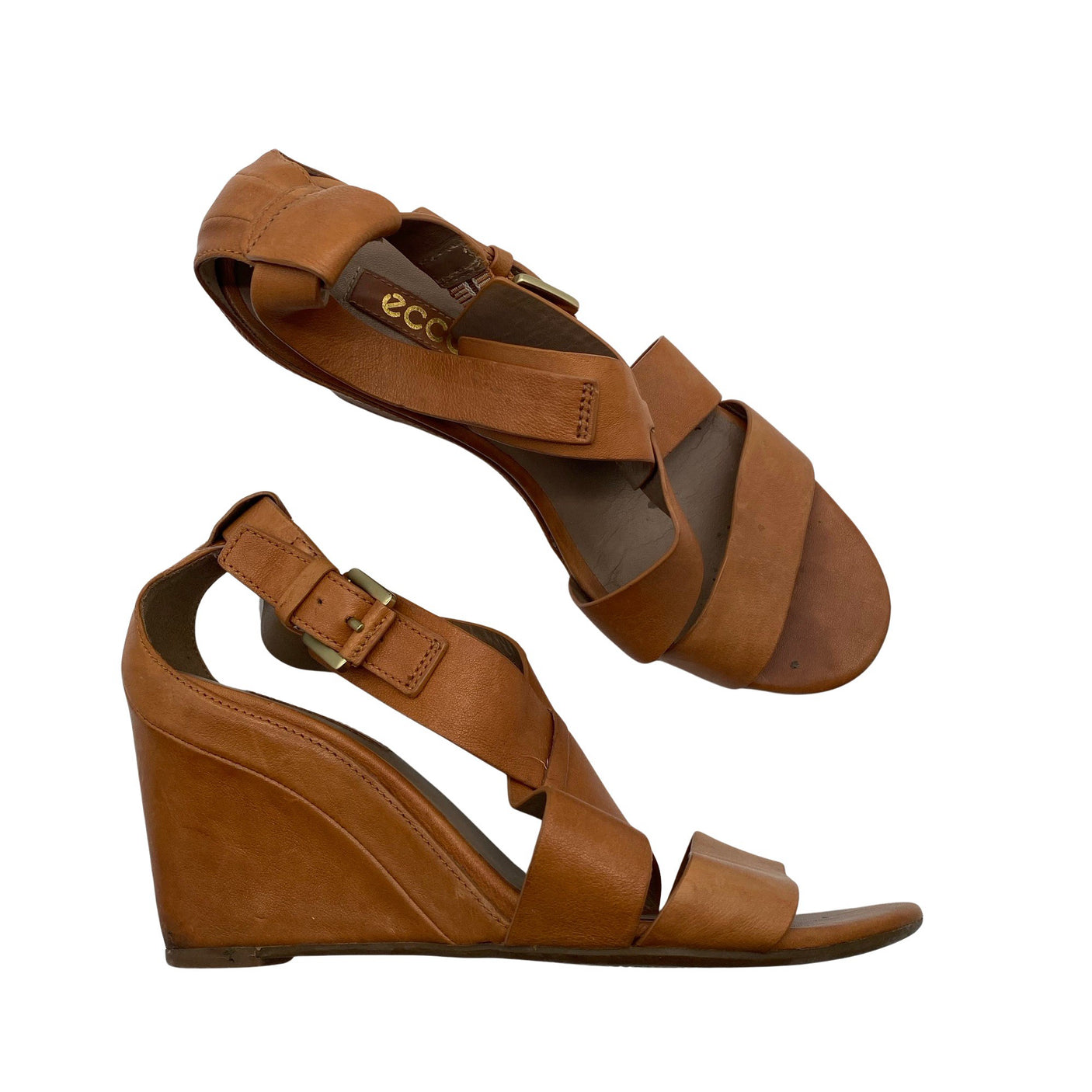 Unisex Ecco - Kiilkontsaga rihmikud, suurus 38 - Pruun (1)