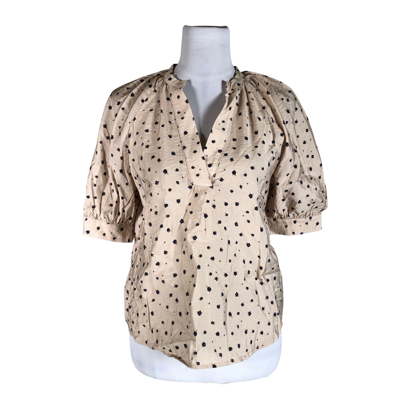 Unisex Holly & Whyte by Lindex - Lühikeste käistega pluus, suurus 38 - Beige (1)