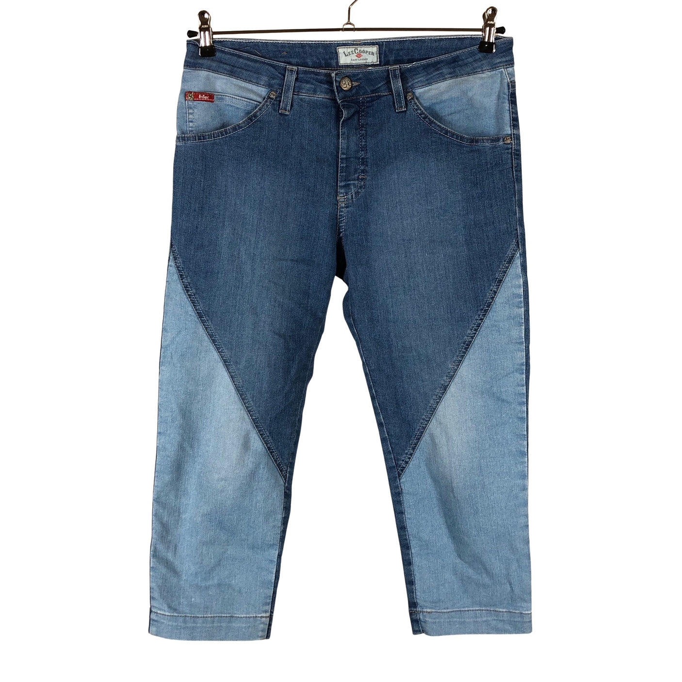 Unisex Lee Cooper - Teksast poolpikad püksid, suurus W32 - Helesinine (1)