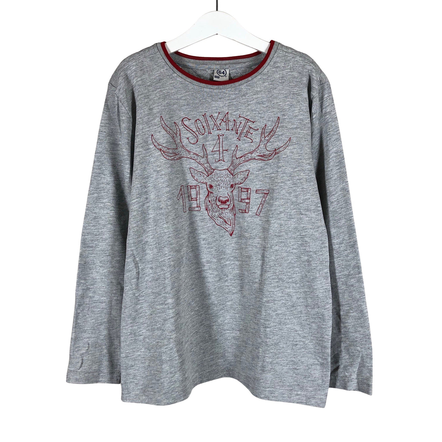 Unisex 64 - Trikotaažist pluus, suurus 146 - 152 - Hall (1)