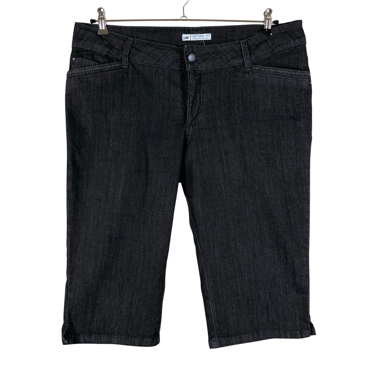 Unisex Lee - Teksast poolpikad püksid, suurus 46 - Hall (1)