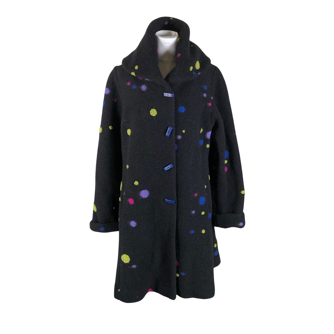 Unisex Aino - Villane mantel, suurus 40 - Must (1)